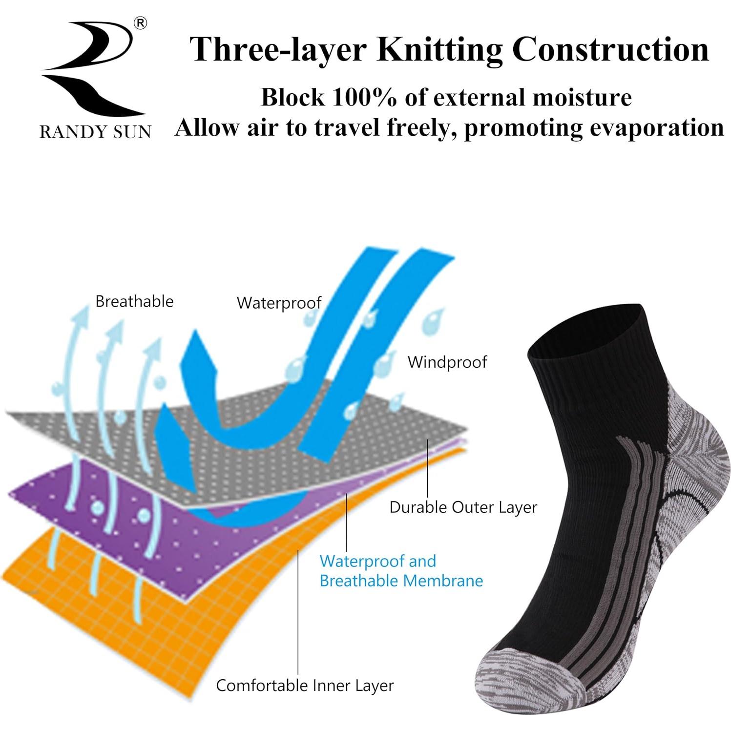 Calcetines Impermeables RANDY SUN Unisex para Ciclismo y Trekking