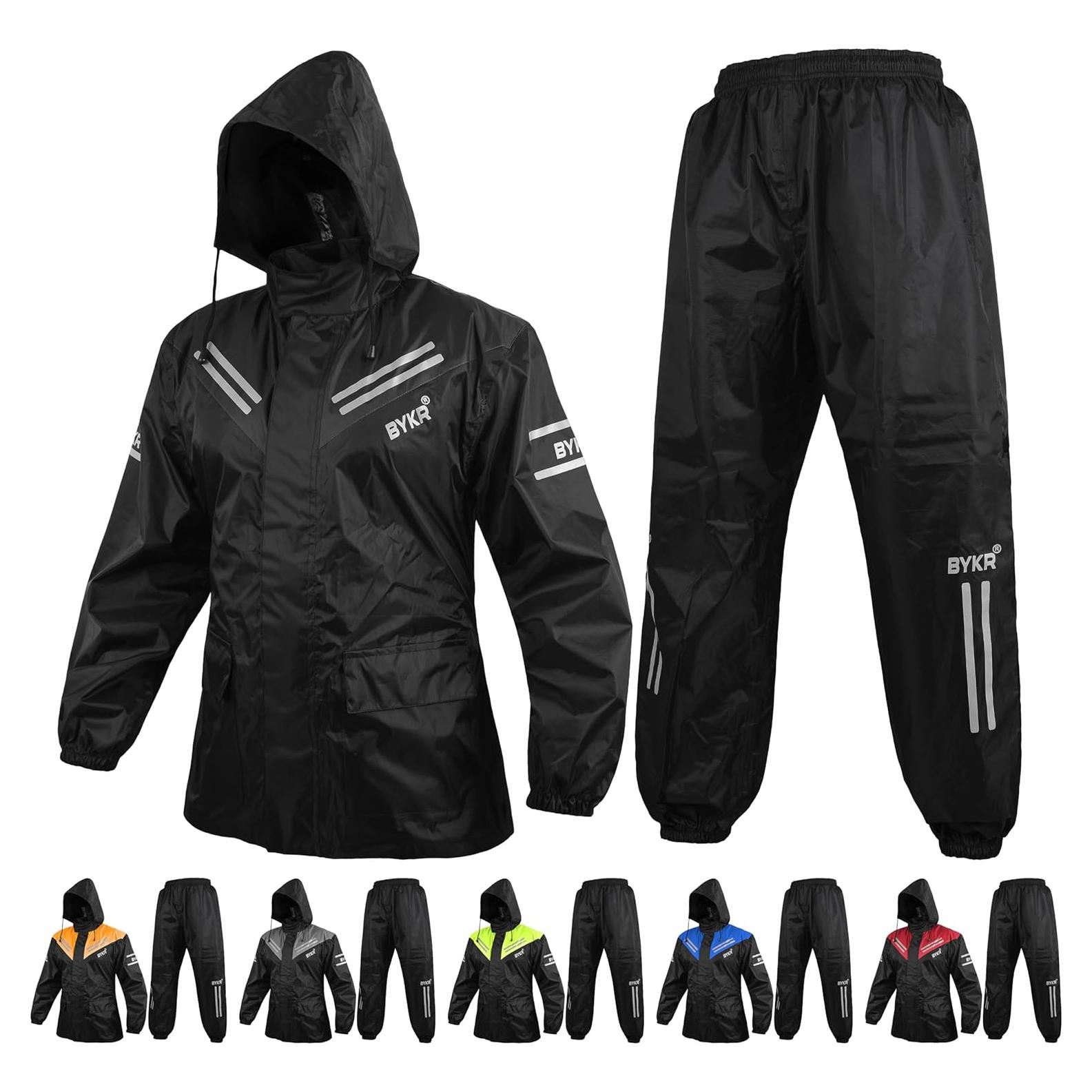 Traje de Lluvia Impermeable BYKR 2 Piezas para Motocicleta