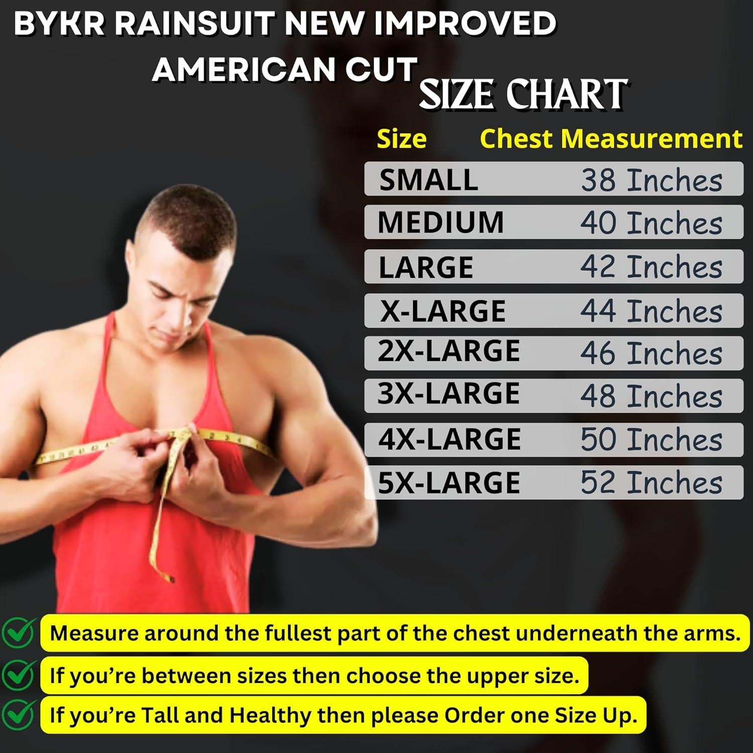 Traje de Lluvia Impermeable BYKR 2 Piezas para Motocicleta