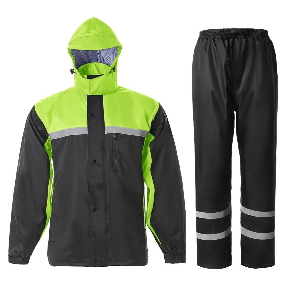 Traje de Lluvia Impermeable SaphiRose Hombre X-Large Reflectante