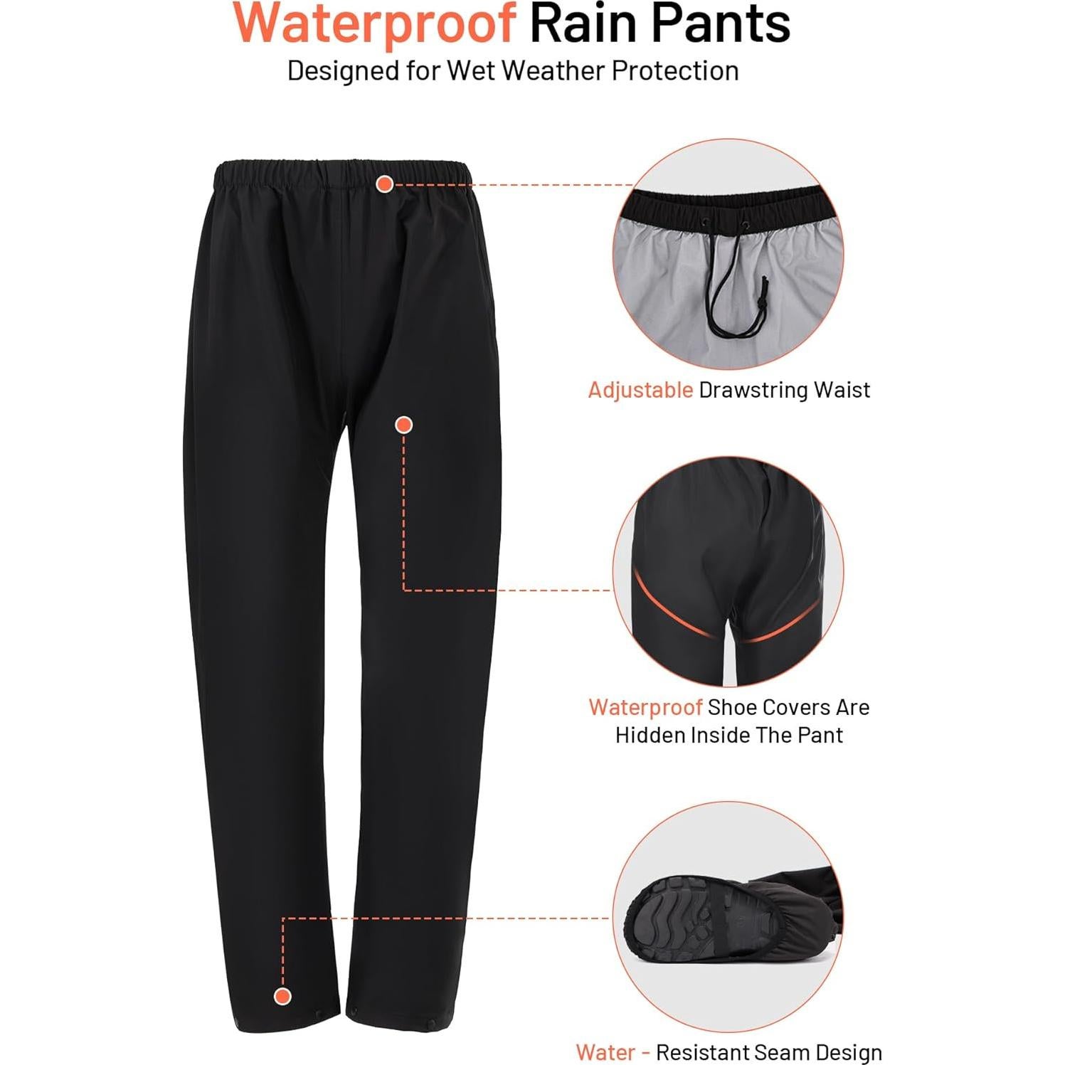 Traje de Lluvia Oumurs para Motocicleta - Impermeable y Reflectante