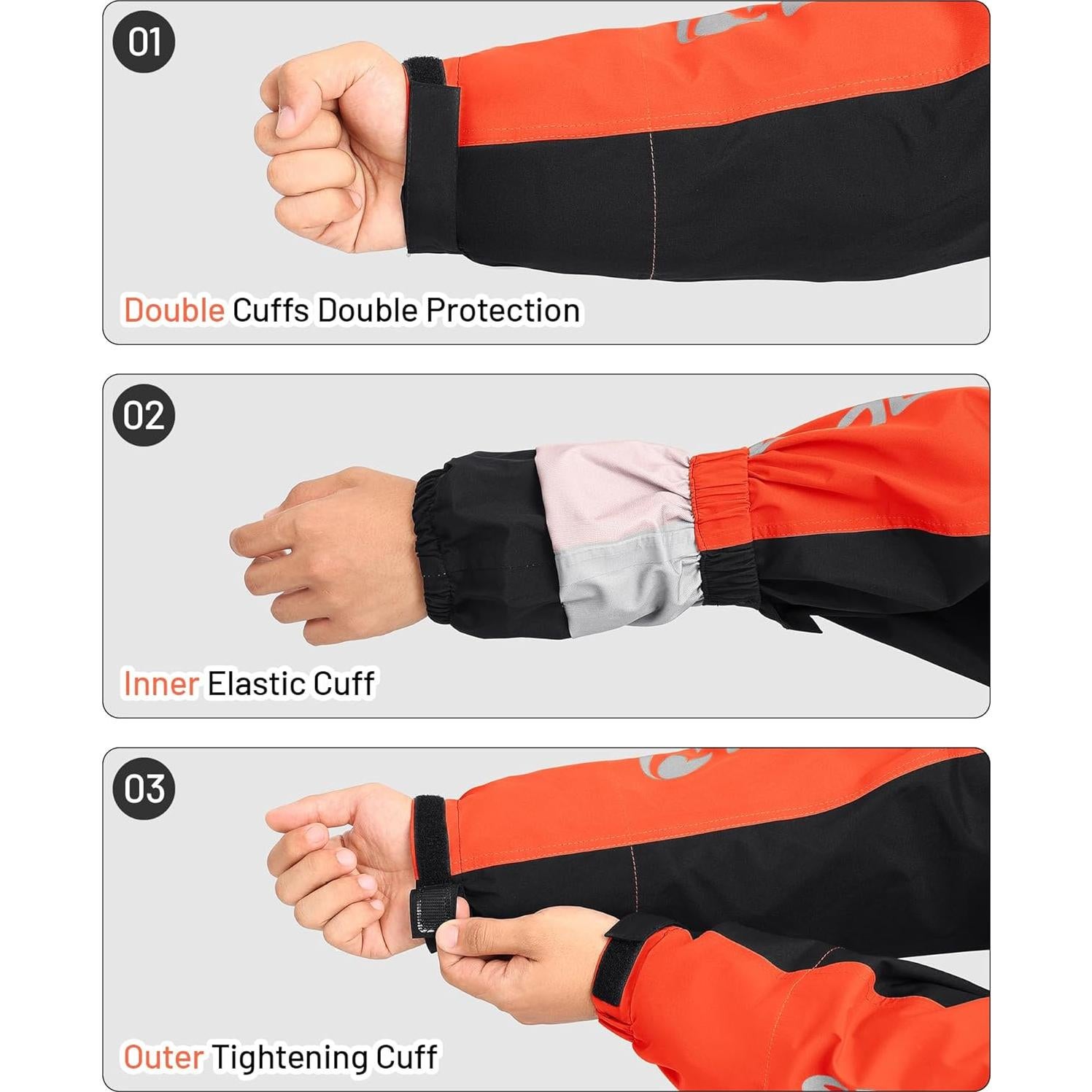 Traje de Lluvia Oumurs para Motocicleta - Impermeable y Reflectante