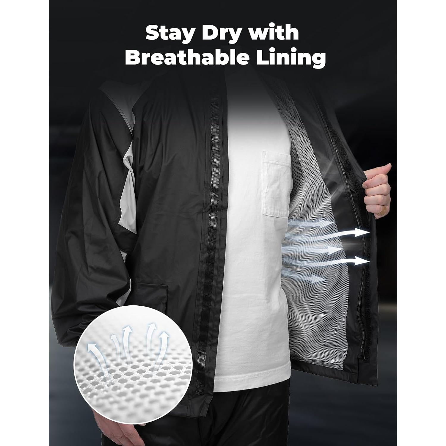 Traje de Lluvia Impermeable KEMIMOTO 2XL para Motocicleta