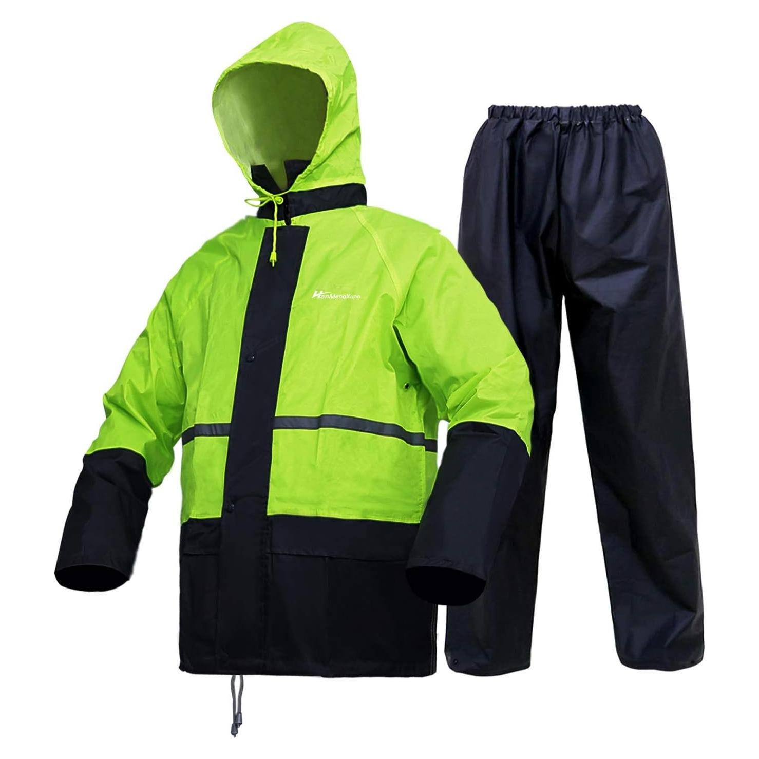 Traje de Lluvia Impermeable Unisex HANMENGXUAN Amarillo Mediano