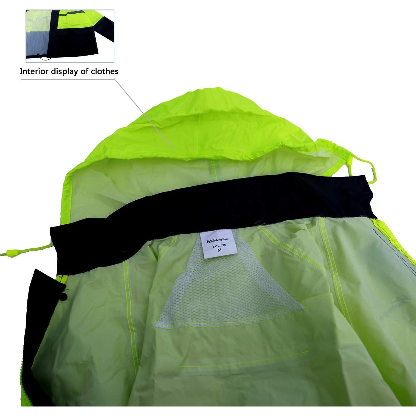 Traje de Lluvia Impermeable Unisex HANMENGXUAN Amarillo Mediano