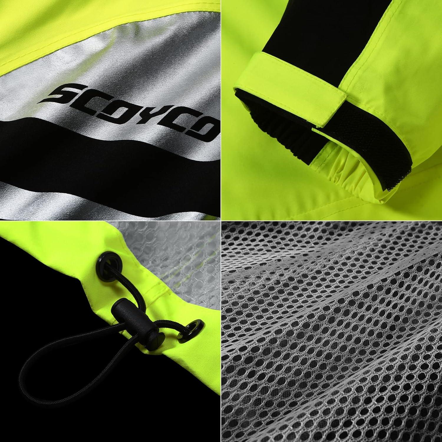 Traje de Lluvia Scoyco RC09 Impermeable para Motocicleta XL Amarillo