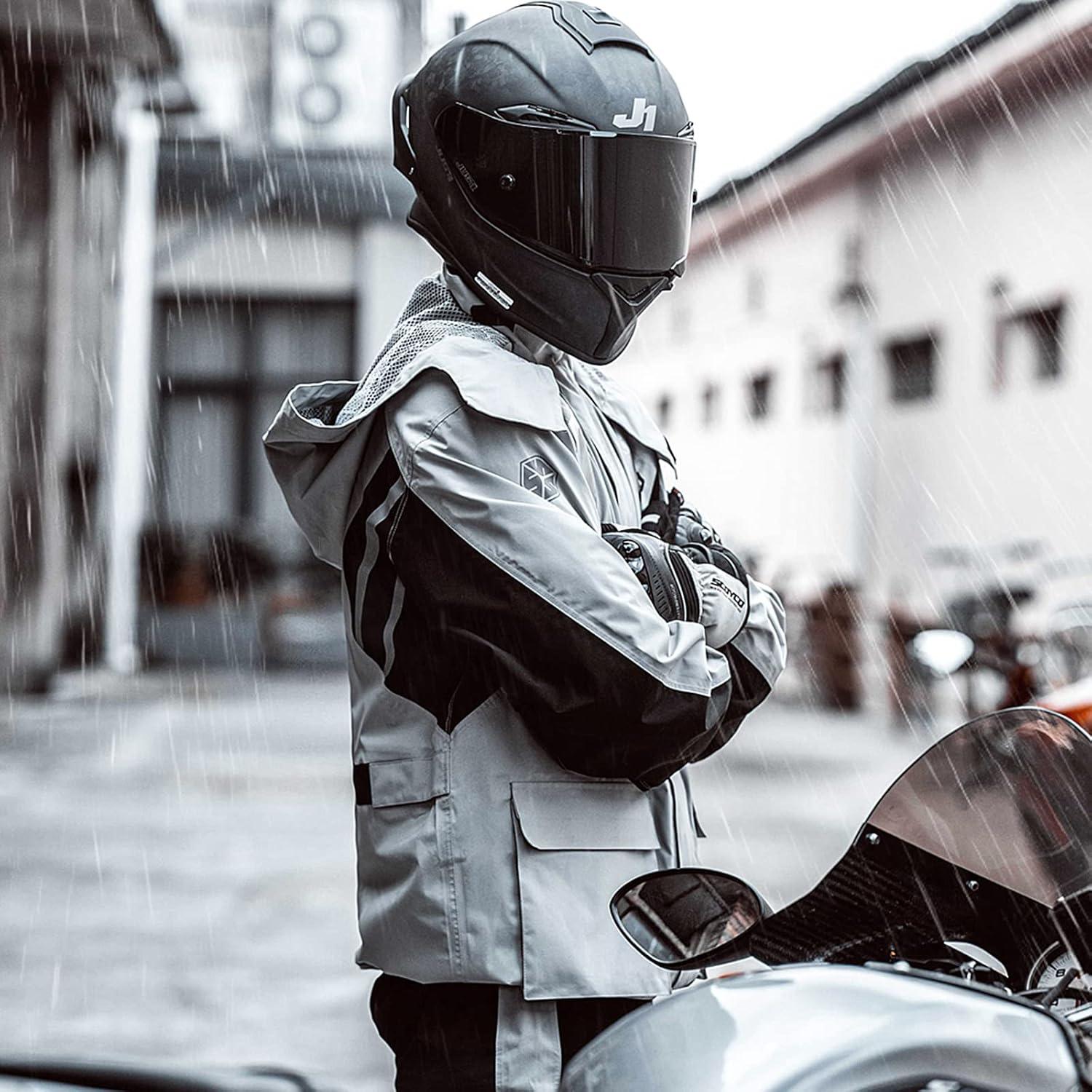 Traje de Lluvia Scoyco RC09 Impermeable para Motocicleta XL Amarillo