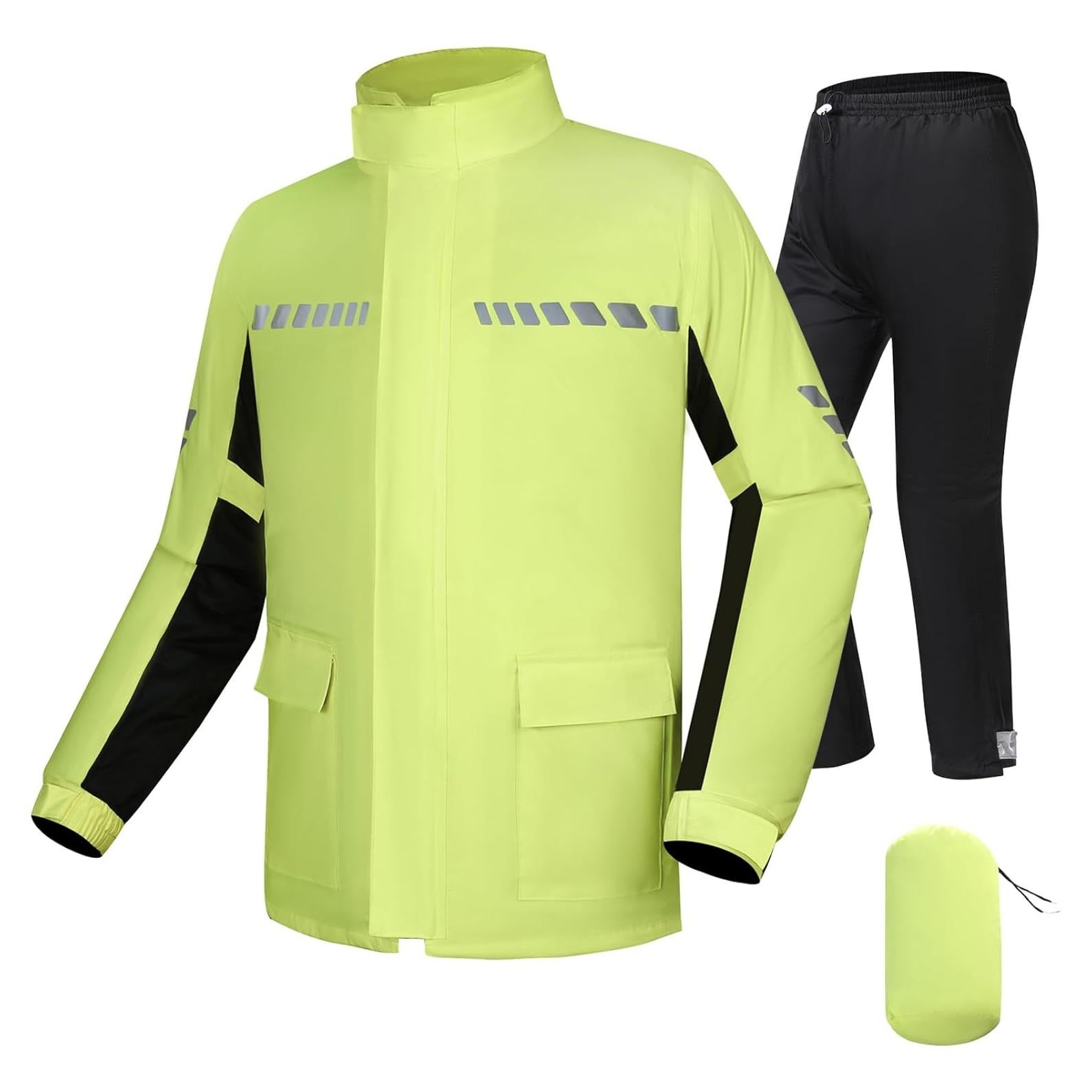 Traje de Lluvia CTBQiTom X-Large Amarillo Reflectante Impermeable