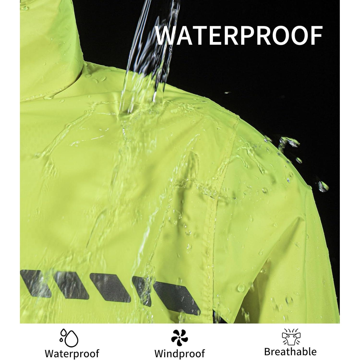 Traje de Lluvia CTBQiTom X-Large Amarillo Reflectante Impermeable