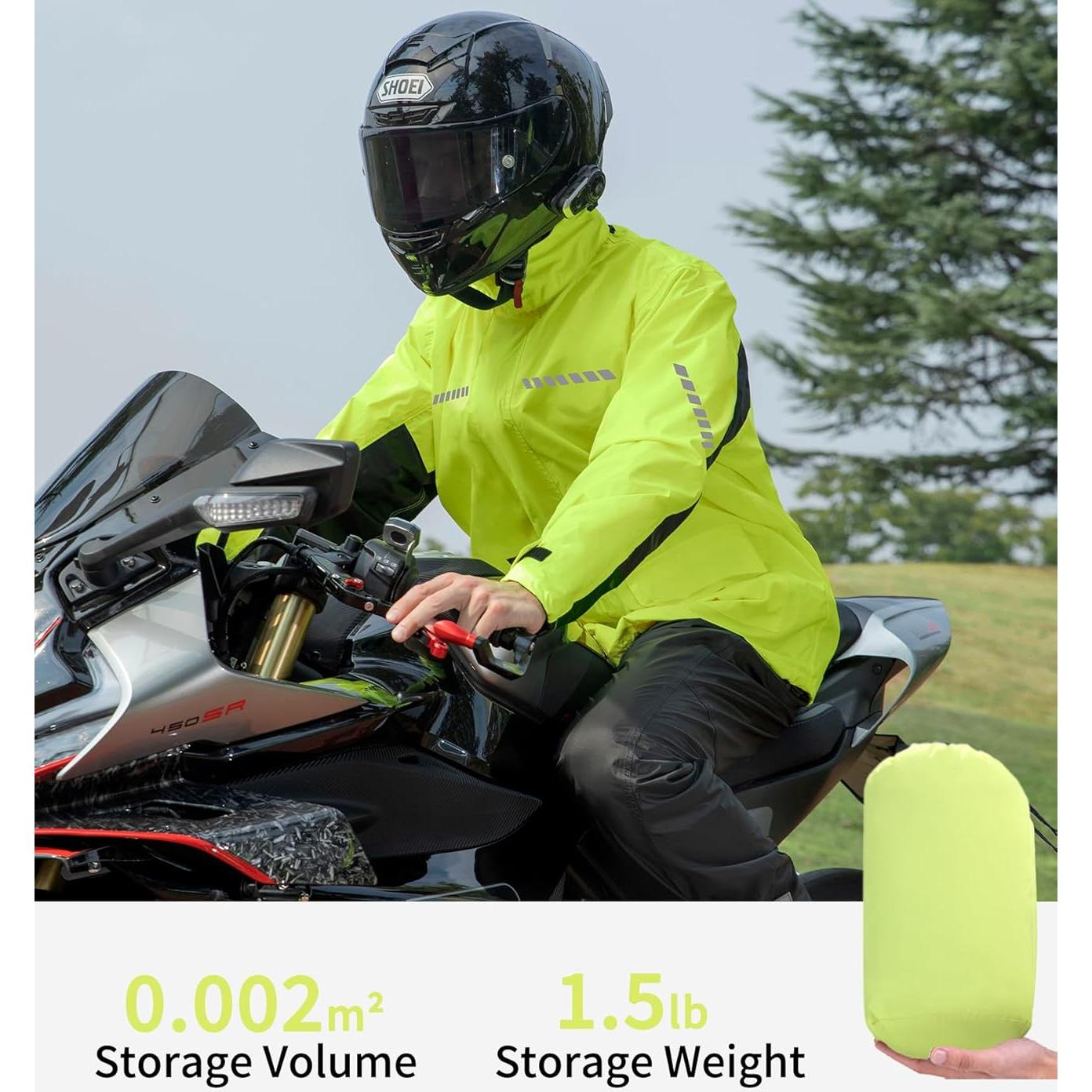 Traje de Lluvia CTBQiTom X-Large Amarillo Reflectante Impermeable