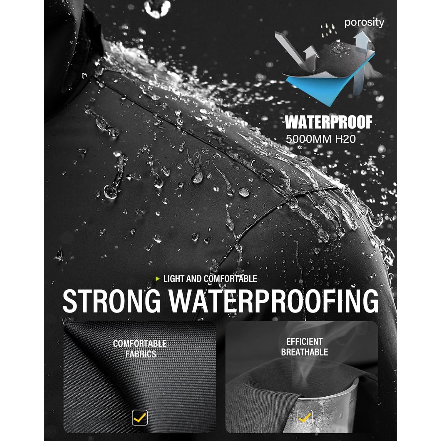 Traje de Lluvia iCreek Impermeable Unisex Chaqueta y Pantalón