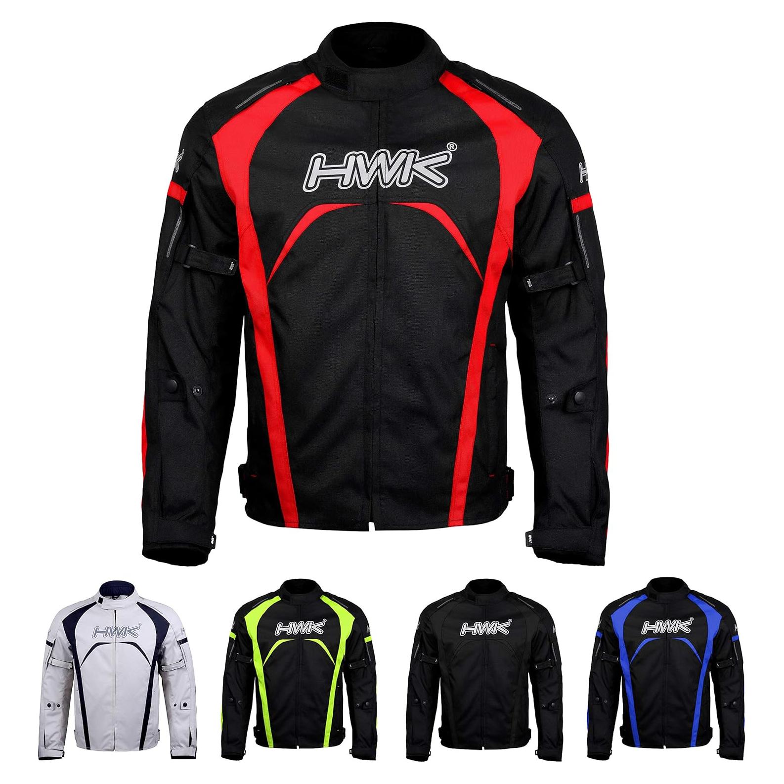 Chaqueta de Motocicleta HWK Roadster R-1 para Hombre Textil Hi-Vis