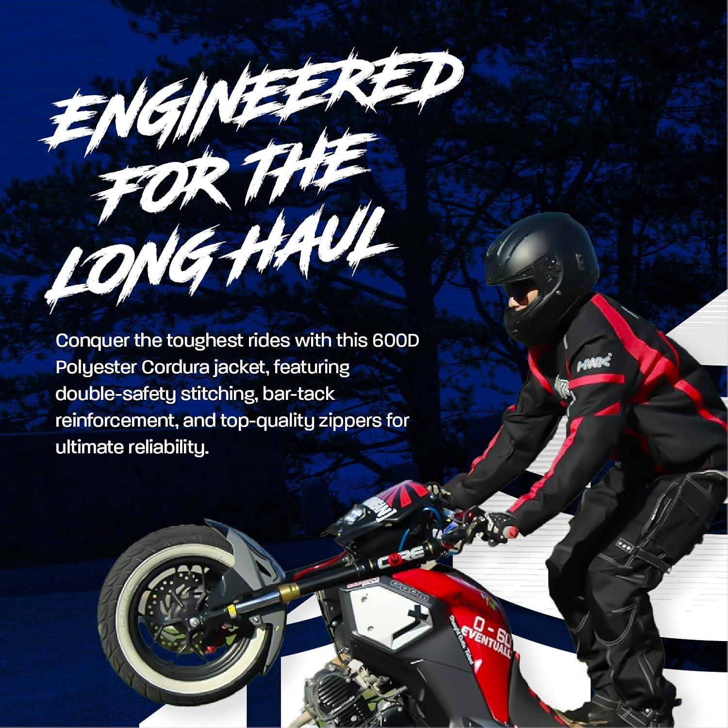 Chaqueta de Motocicleta HWK Roadster R-1 para Hombre Textil Hi-Vis