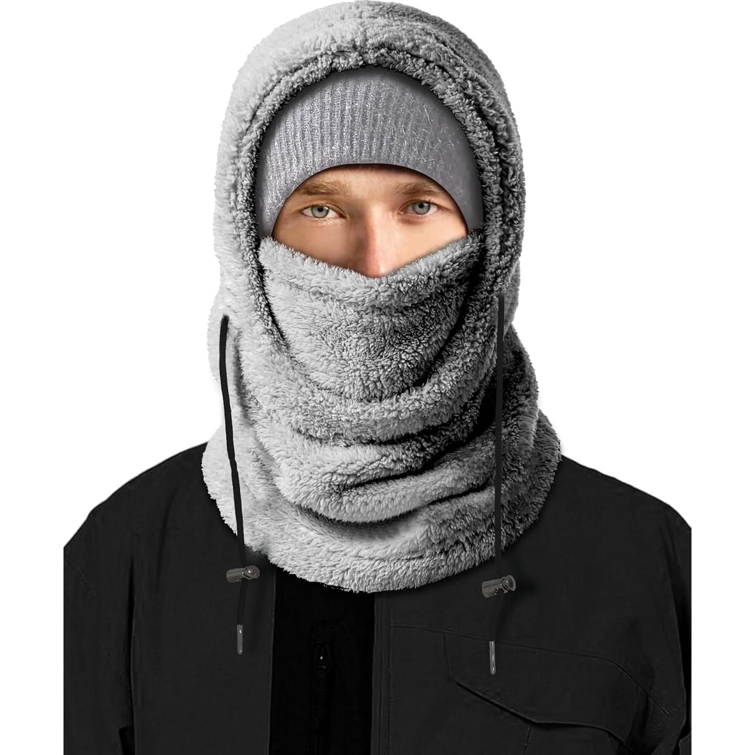 Máscara de Esquí Balaclava Polar Gris para Hombres y Mujeres