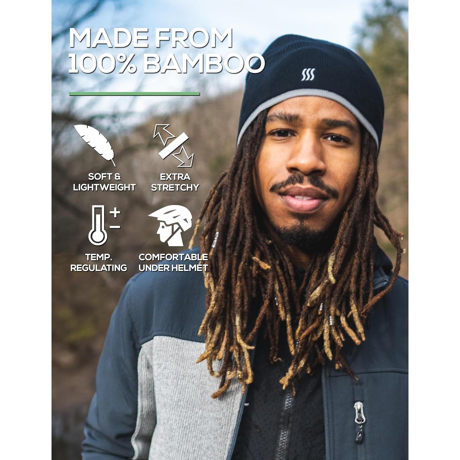 Gorro de Bambú SAAKA Unisex para Correr y Deportes de Nieve