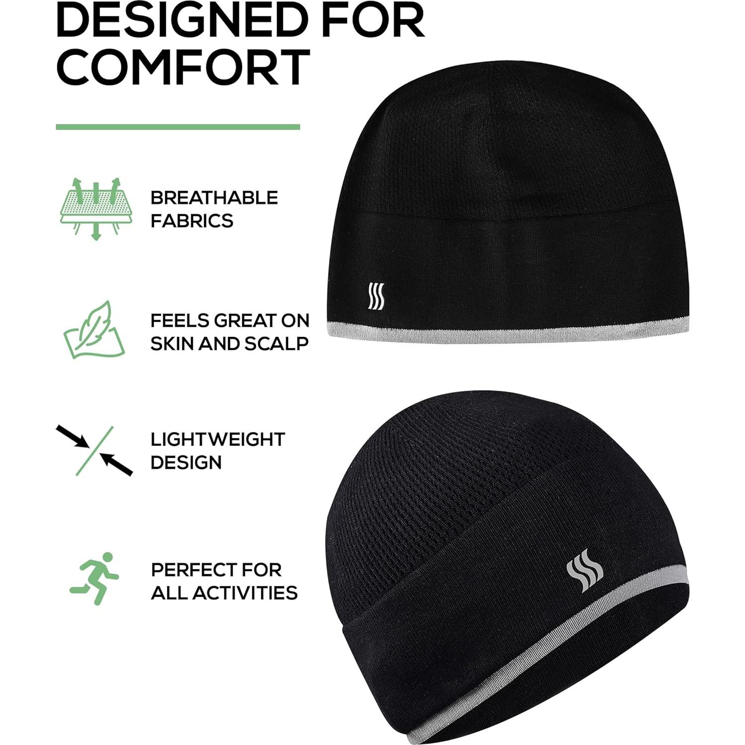 Gorro de Bambú SAAKA Unisex para Correr y Deportes de Nieve