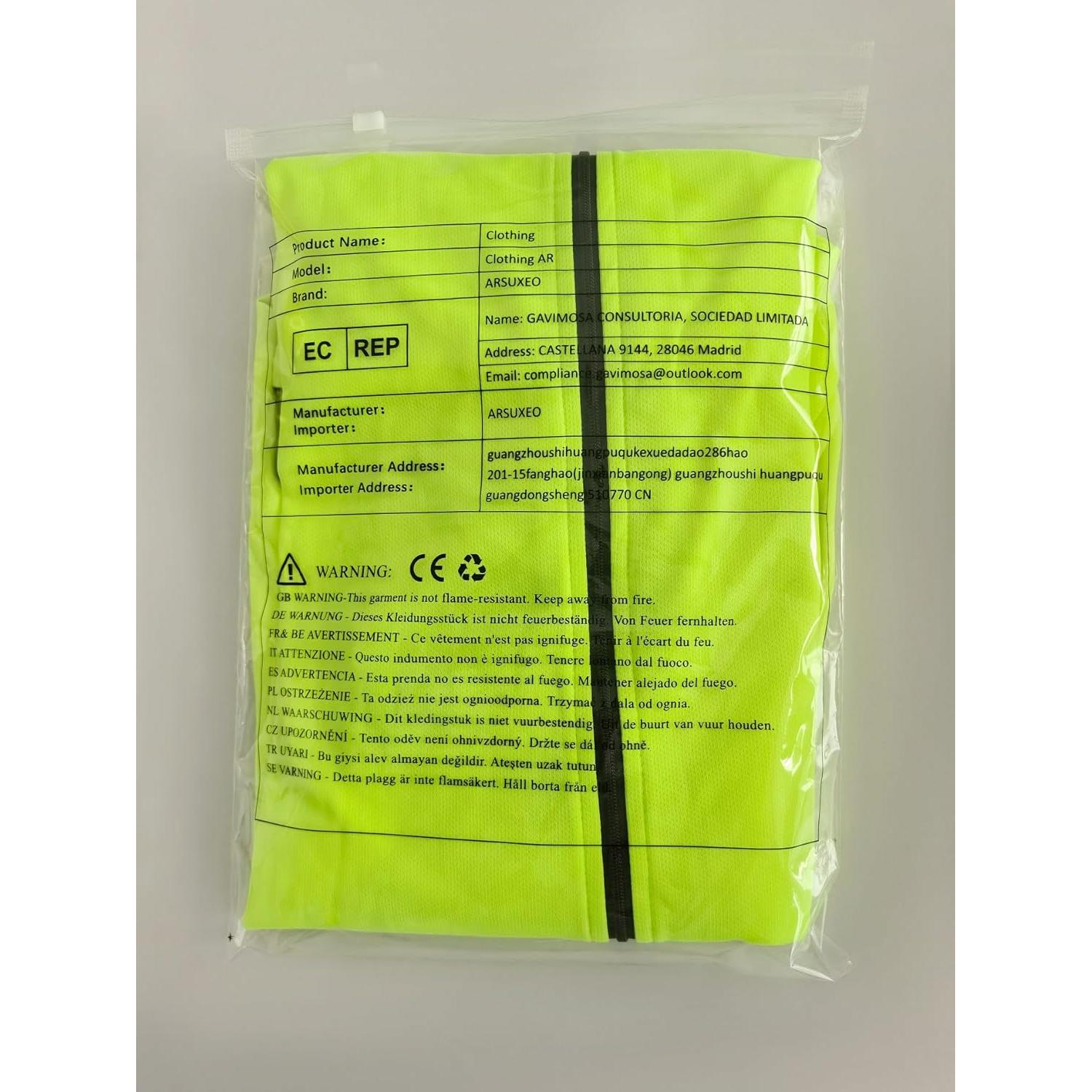 Jersey de Ciclismo ARSUXEO Rojo Hombre XX-Large Secado Rápido