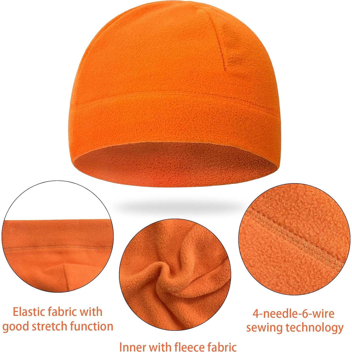 Gorro Táctico Beanie Wild Tribe Naranja Forro Polar Hombre