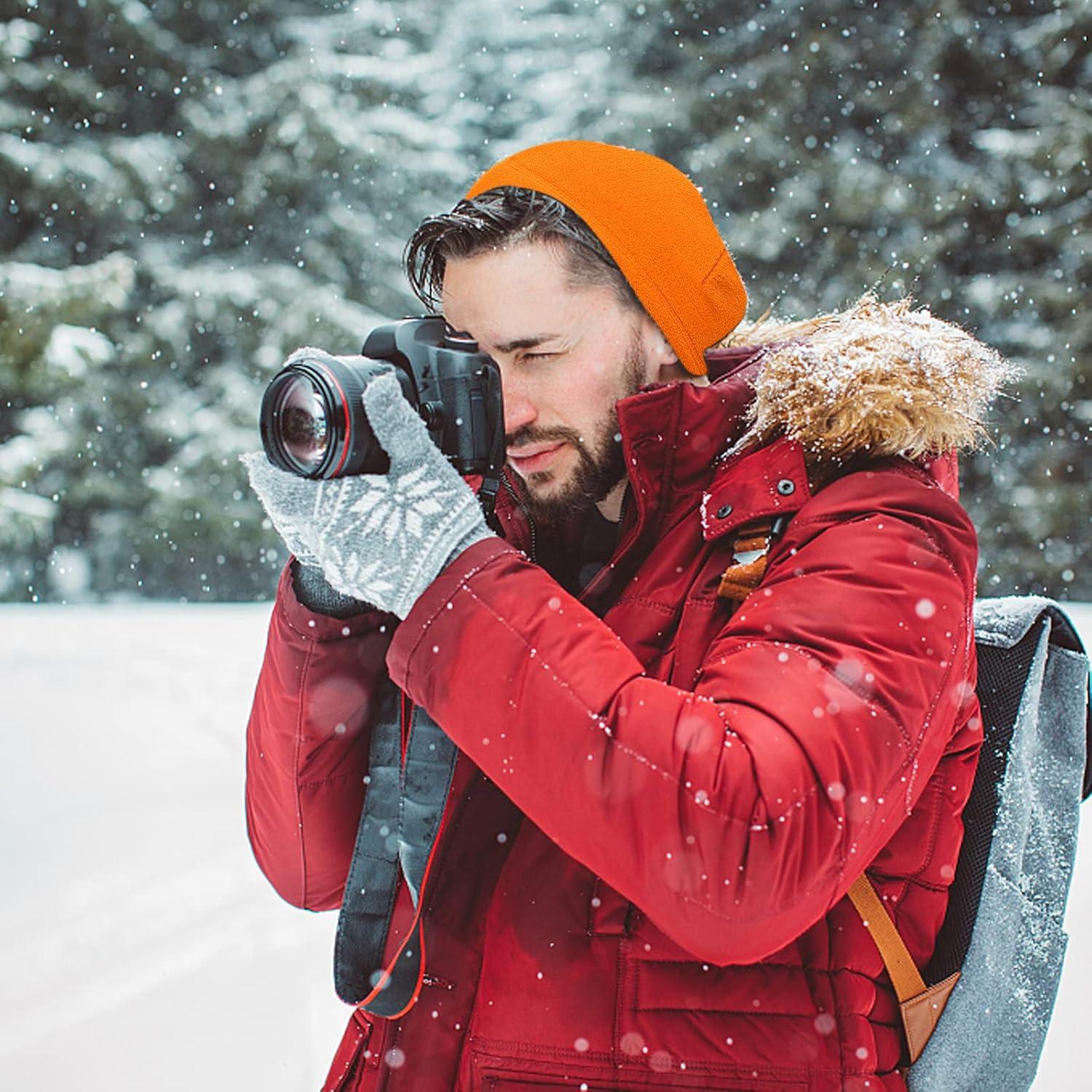 Gorro Táctico Beanie Wild Tribe Naranja Forro Polar Hombre