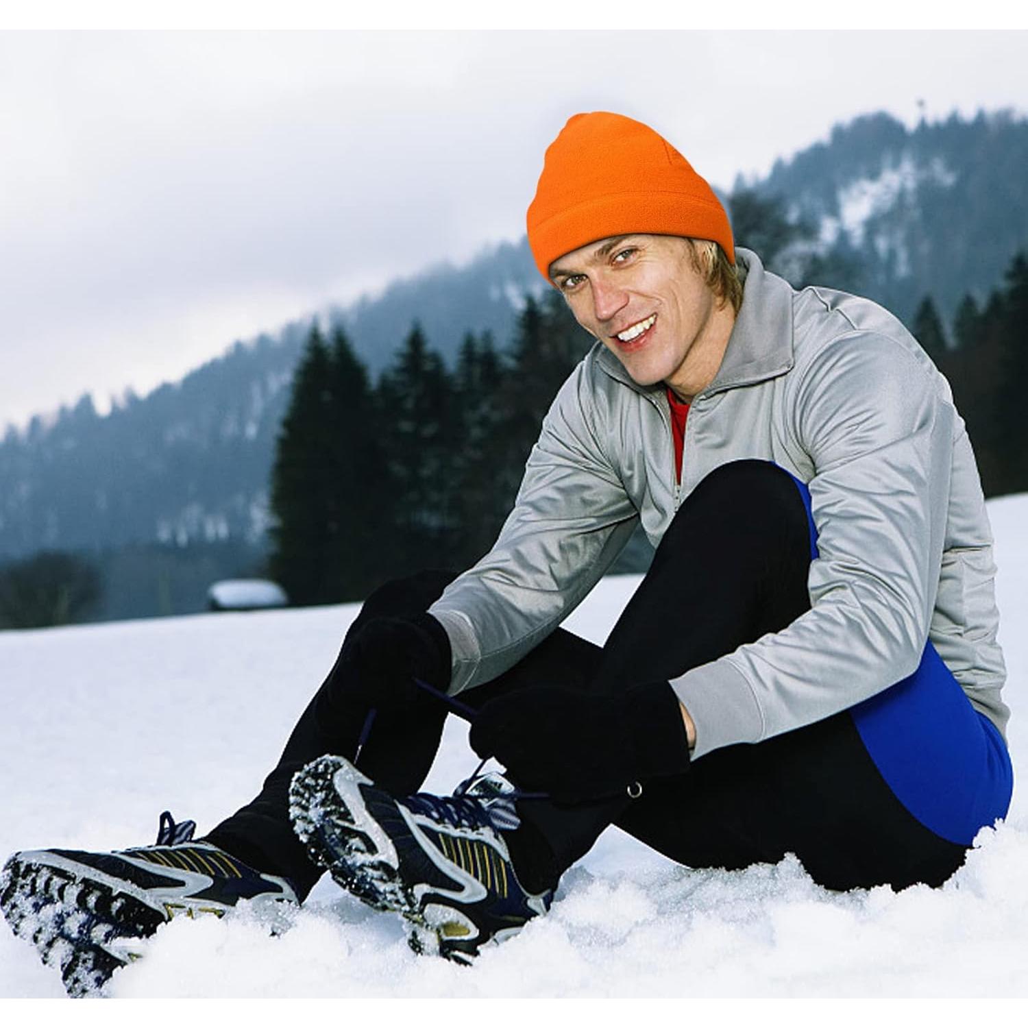 Gorro Táctico Beanie Wild Tribe Naranja Forro Polar Hombre