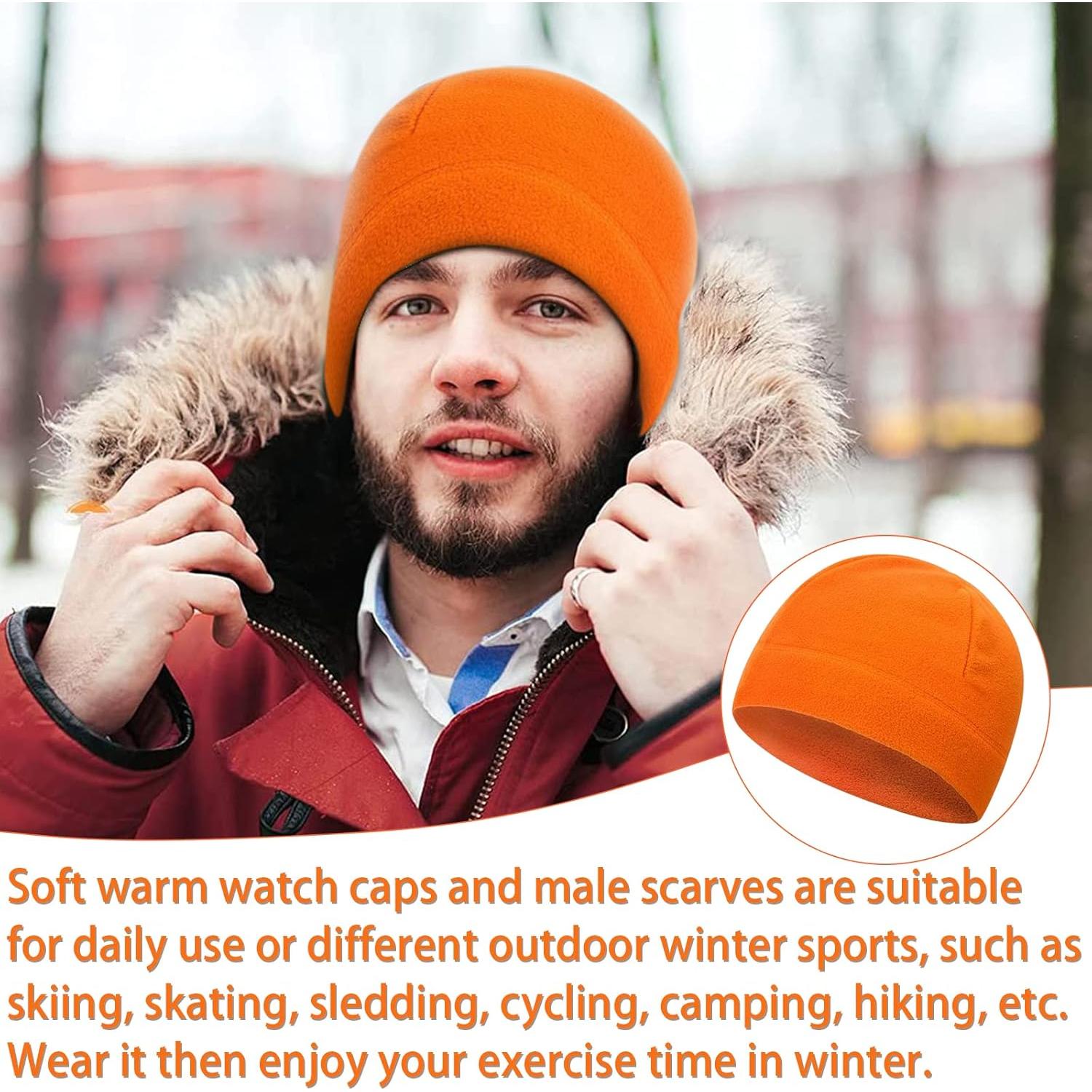 Gorro Táctico Beanie Wild Tribe Naranja Forro Polar Hombre