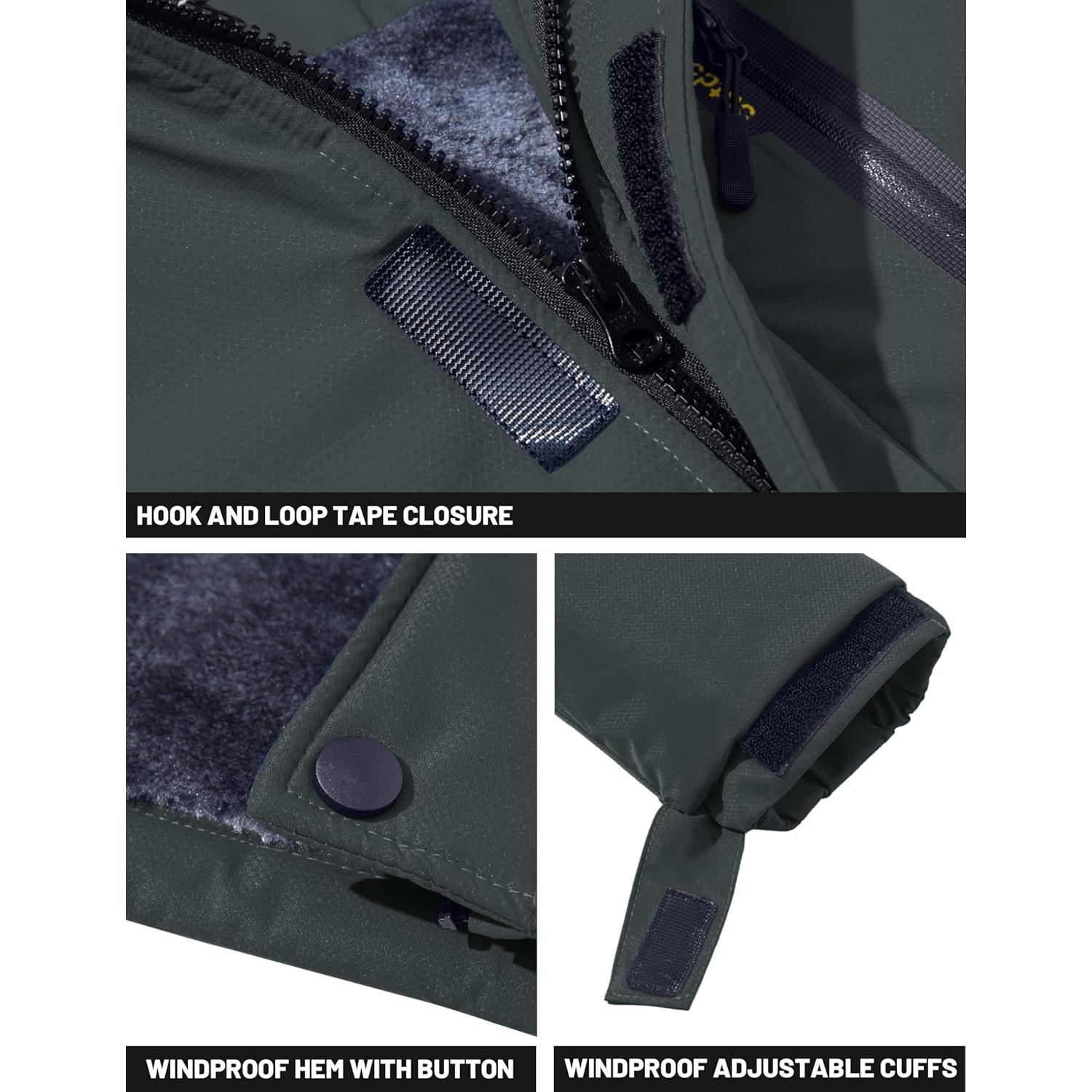 Chaqueta de Esquí Impermeable TACVASEN para Hombre XL Gris