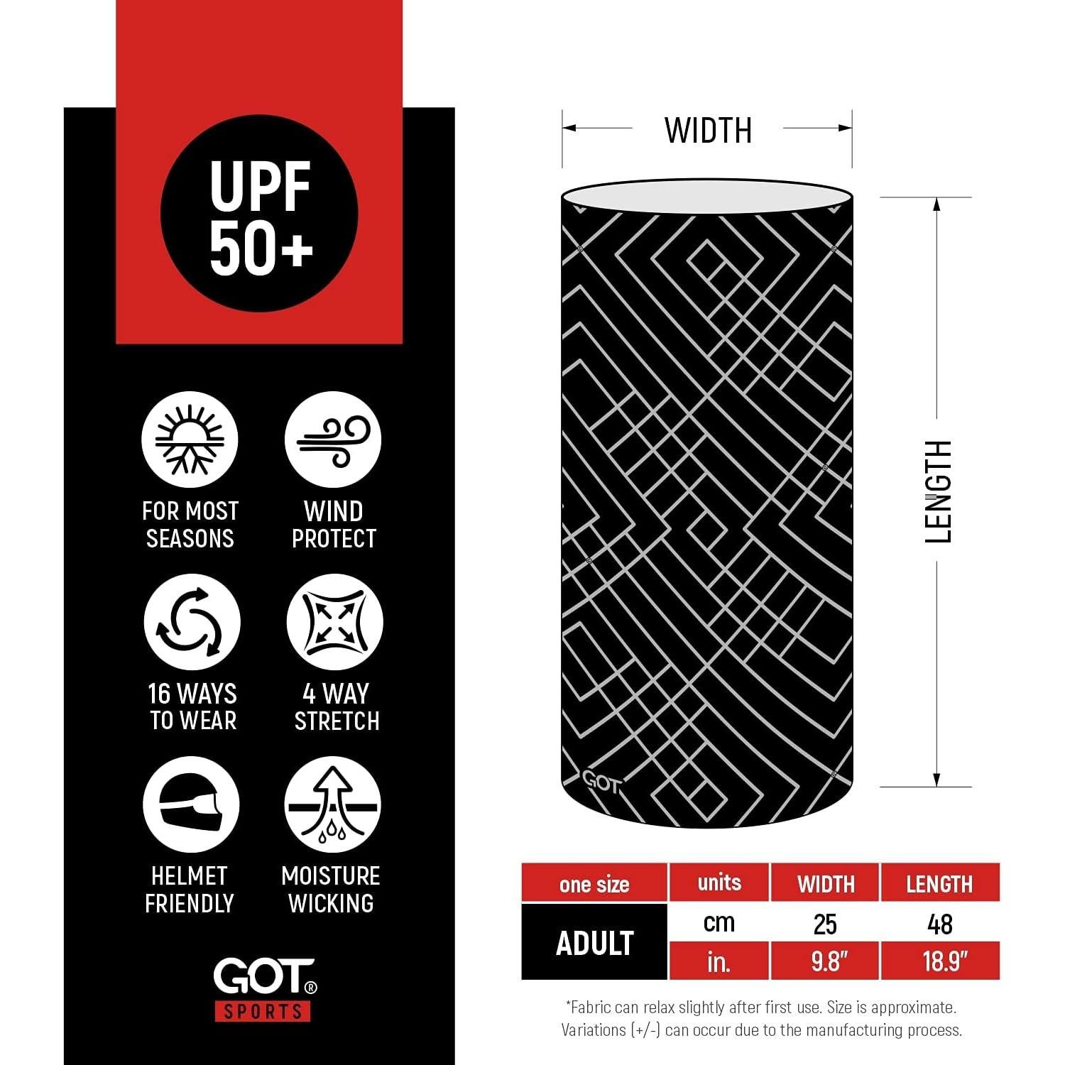 Gaiter de Cuello GOT Sports UPF 50+ para Pesca y Senderismo