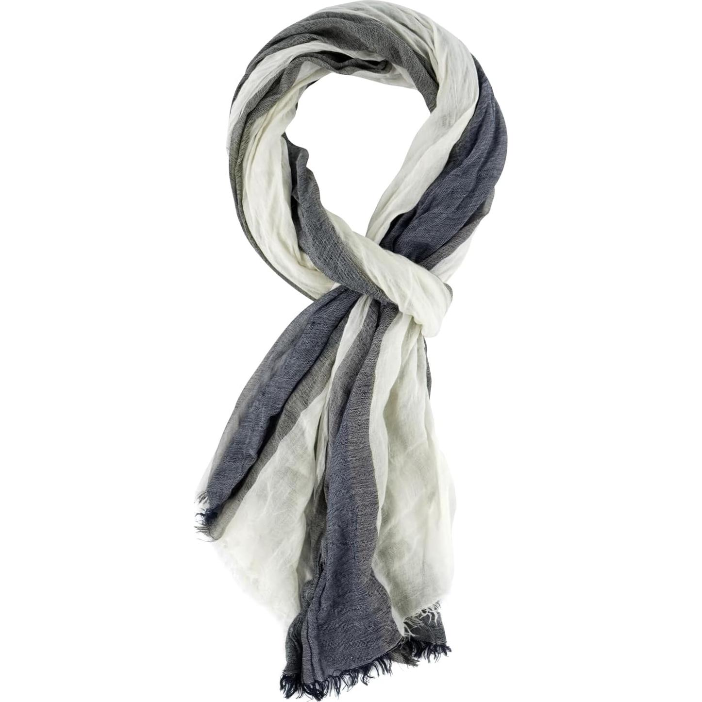 Bufanda Larga de Color para Hombre GERINLY 95x200cm Algodón Lino