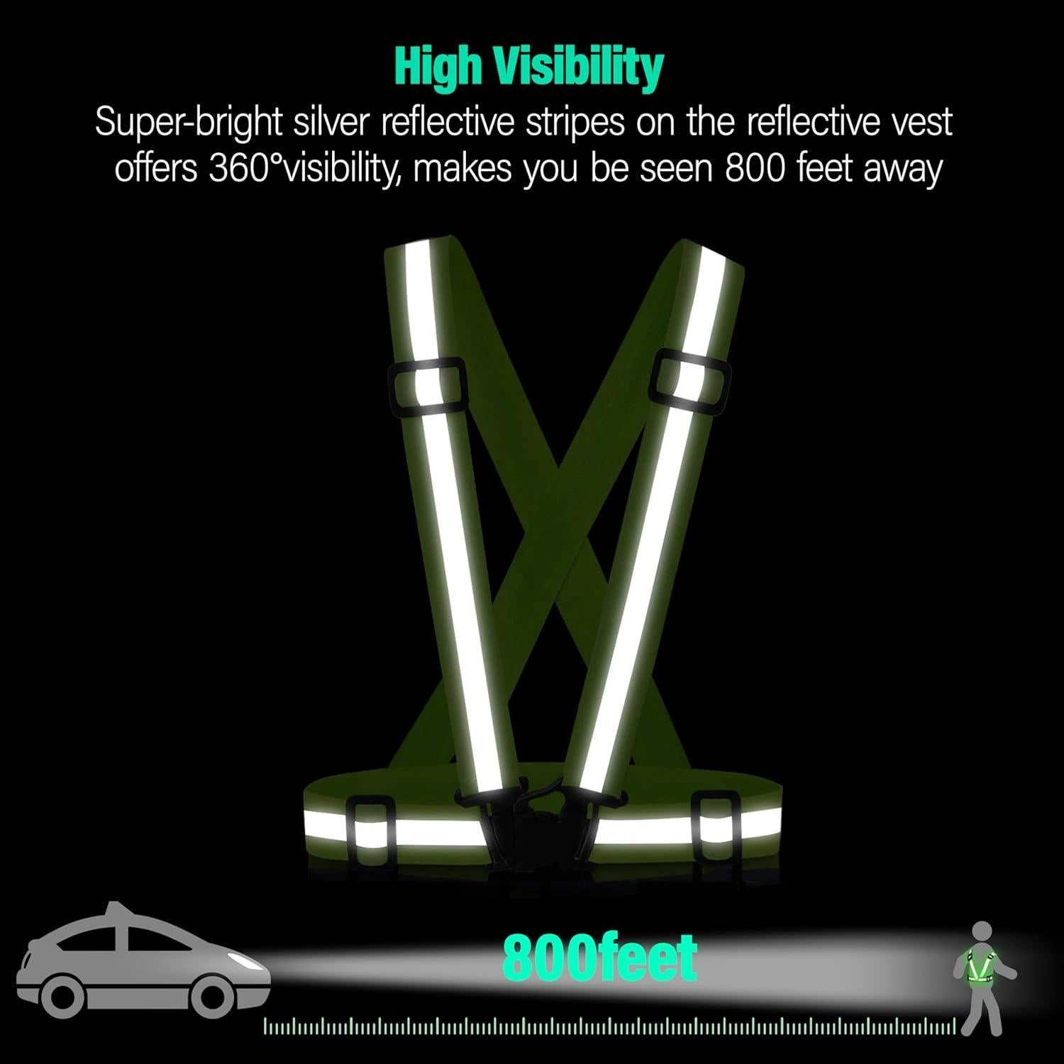 Chalecos Reflectantes SAWNZC 2Pack Alta Visibilidad Ajustables