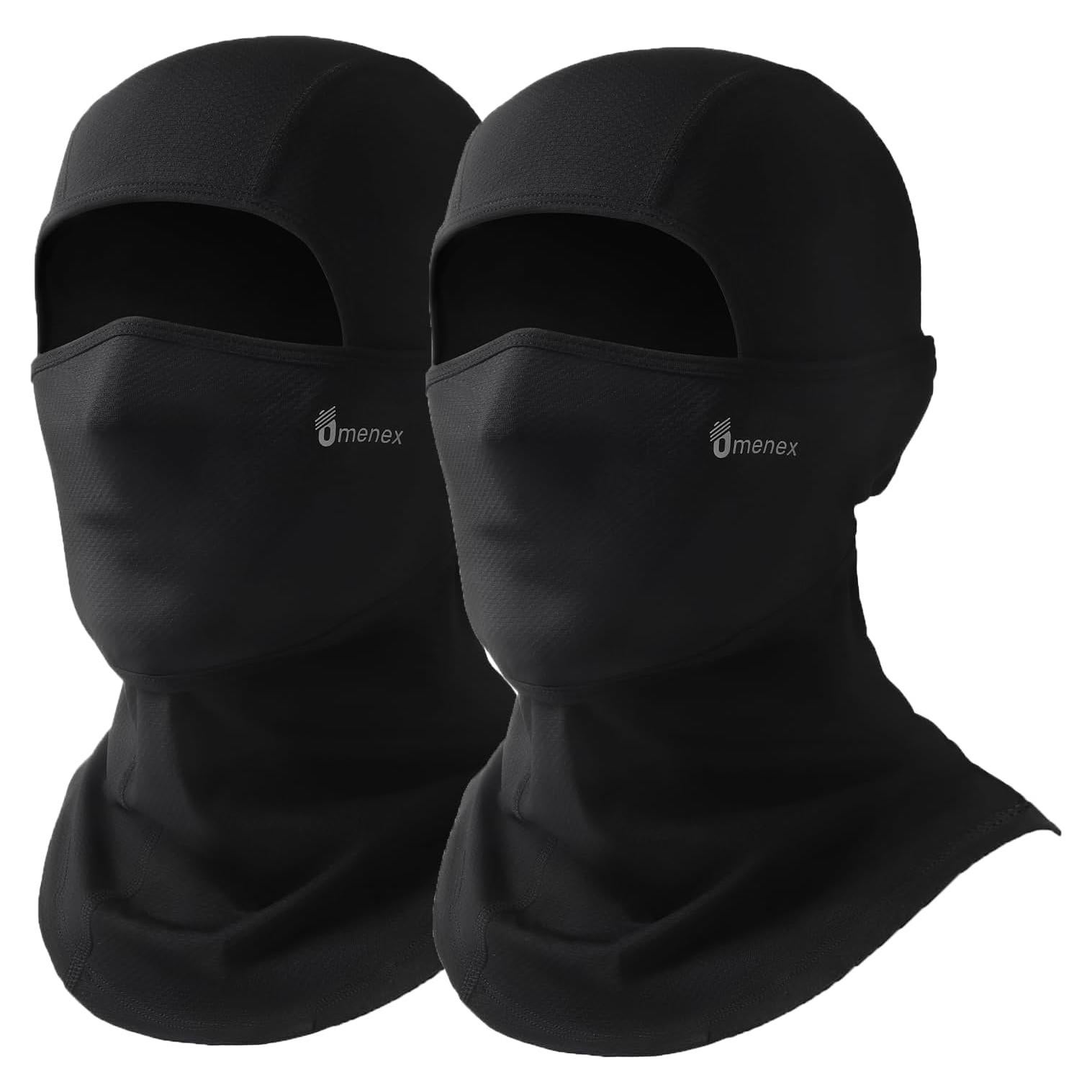 Balaclava Omenex Negra 2 Piezas Transpirable UPF50 para Esquí