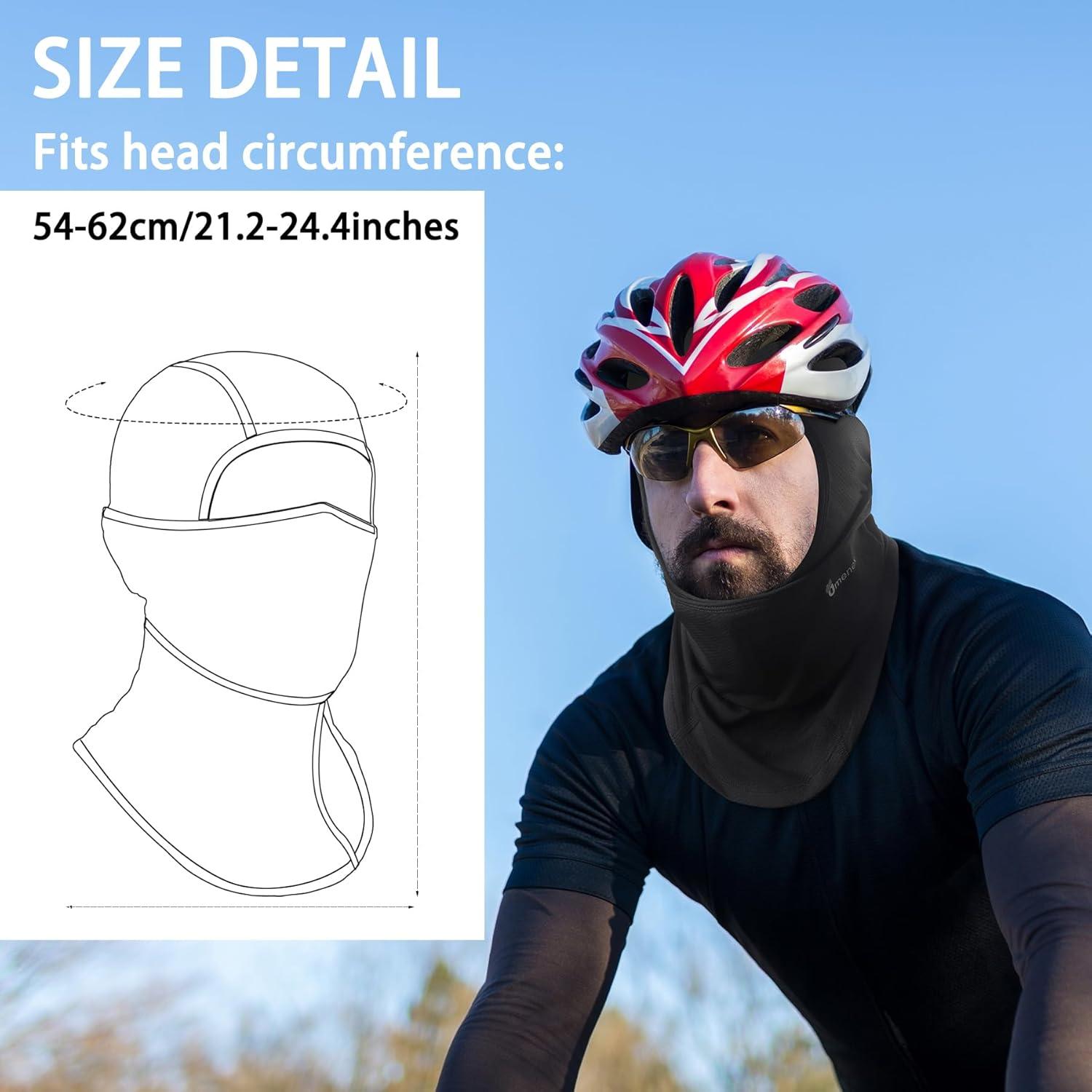 Balaclava Omenex Negra 2 Piezas Transpirable UPF50 para Esquí