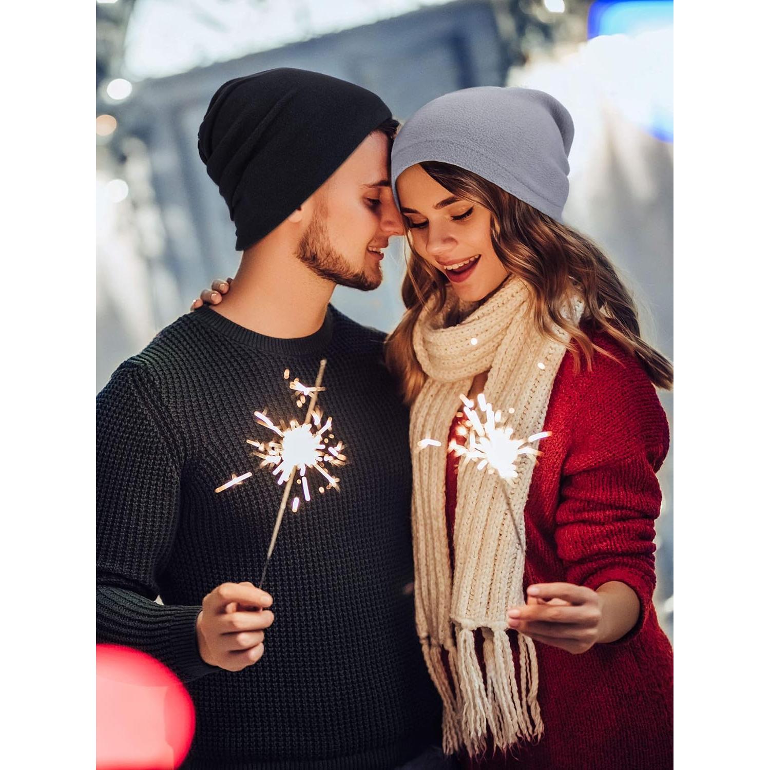 4 Calentadores de Cuello de Forro Polar Invierno Unisex