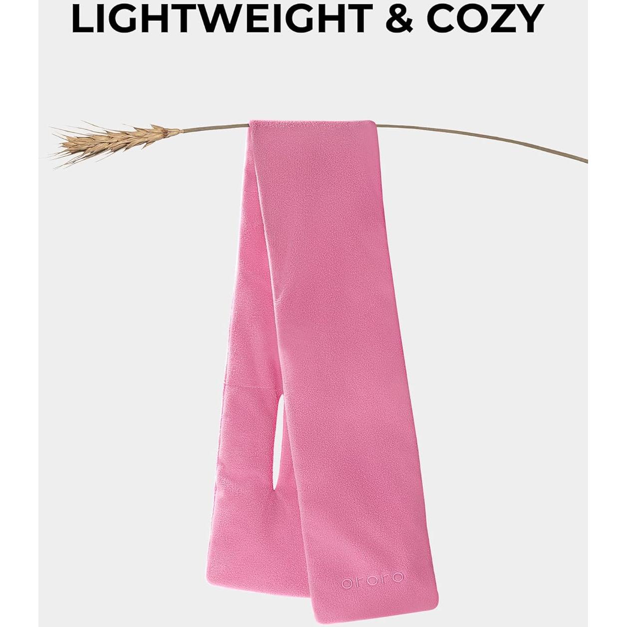 Bufanda Calentada ORORO Unisex Rosa con Batería 7.4V
