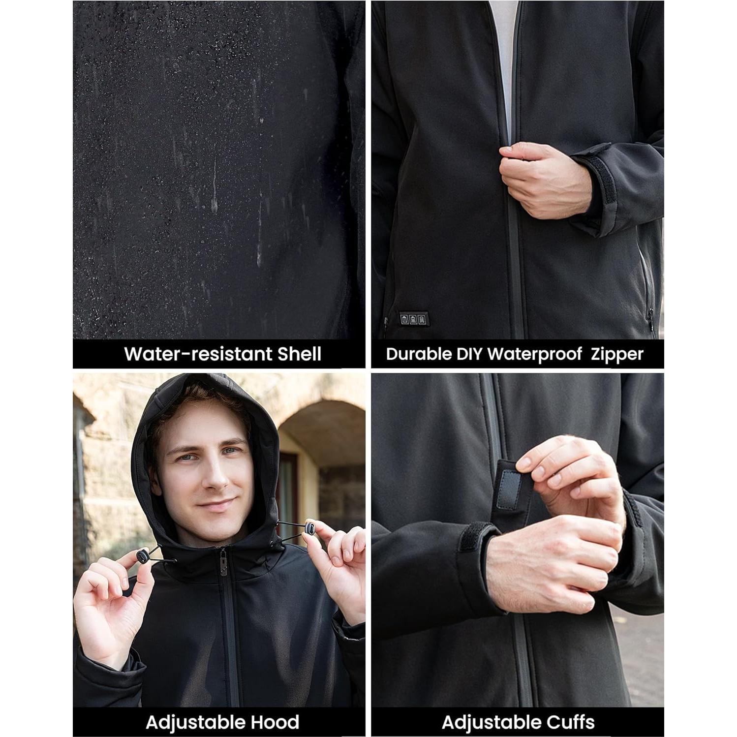Chaqueta Calentada Impermeable Super Kegel para Hombres - Mediana
