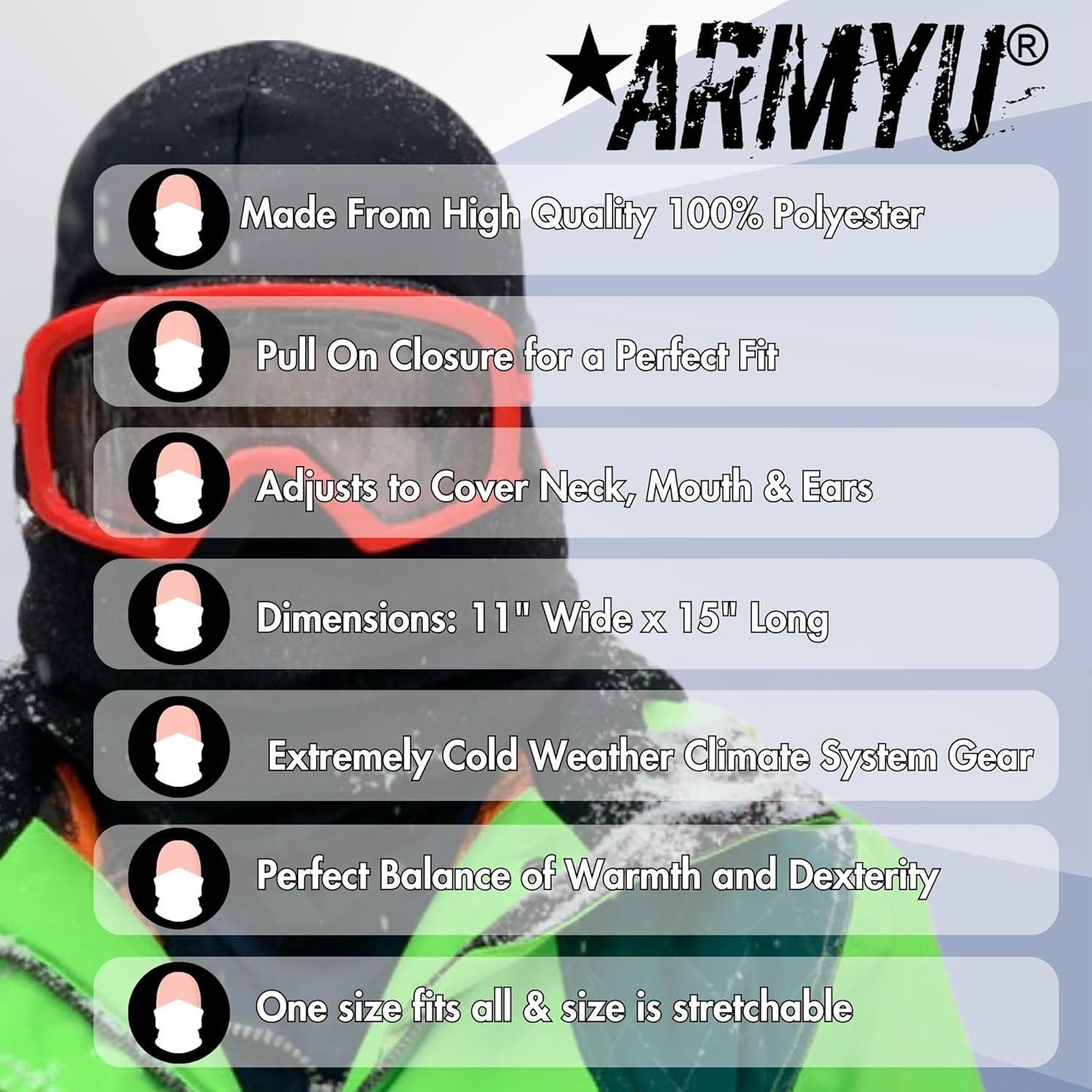 Gaiter Calentador de Cuello Doble Capa Micro Polar Negro