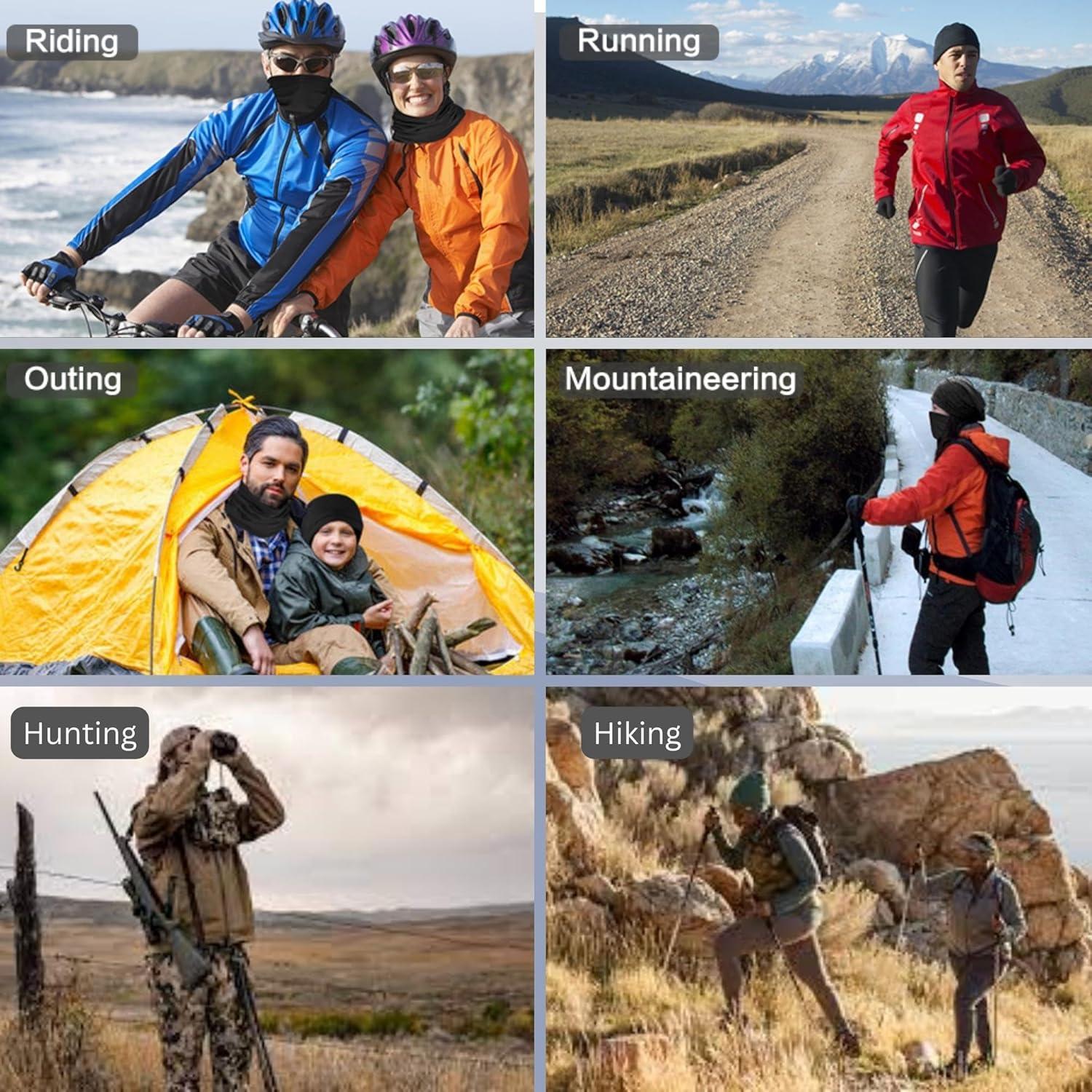 Gaiter Calentador de Cuello Doble Capa Micro Polar Negro