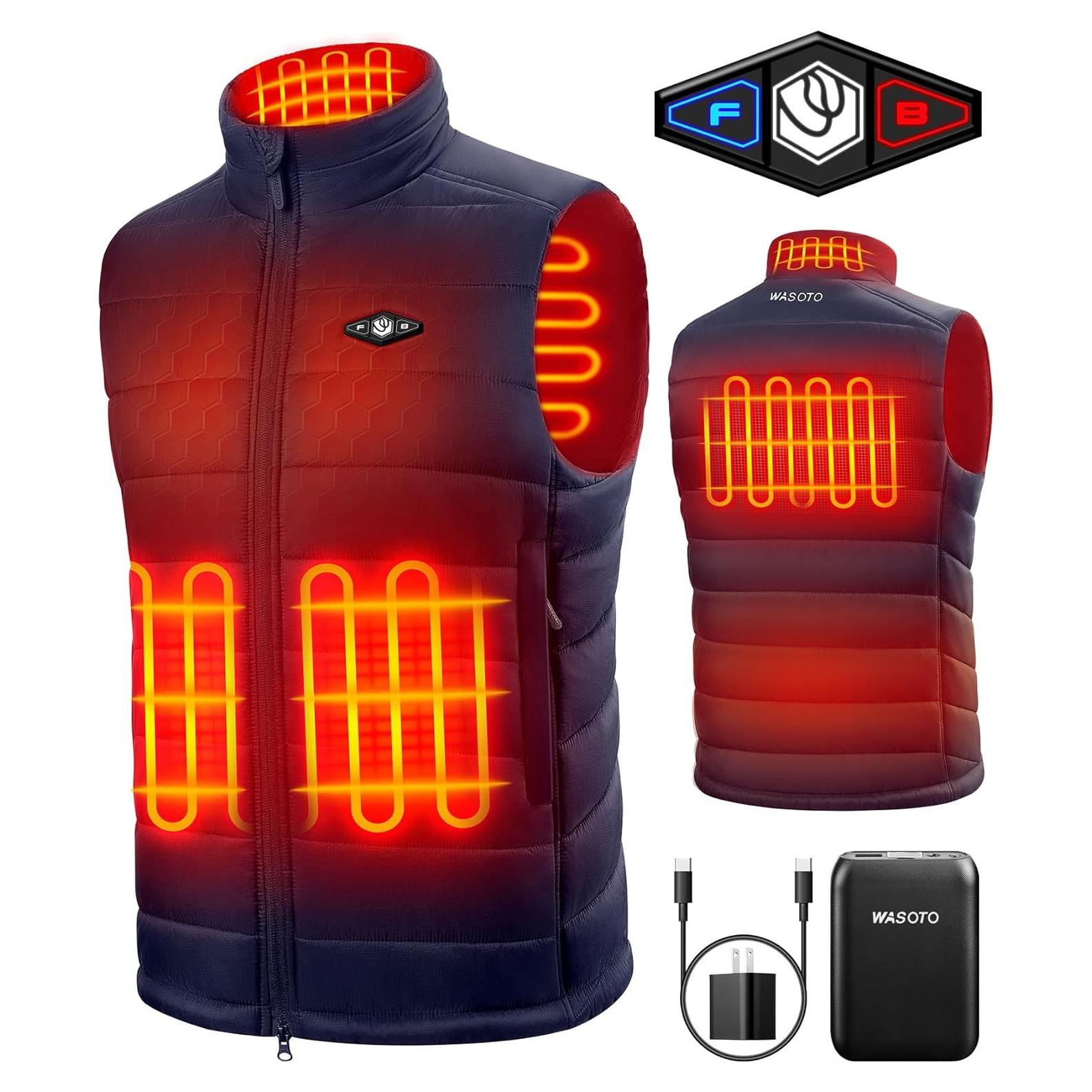 Chaleco Térmico WASOTO para Hombres 16000mAh 10h Calor