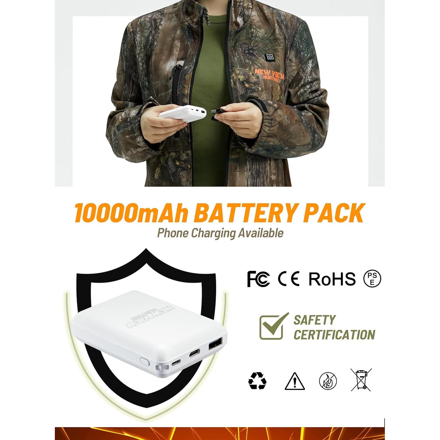 Chaqueta Calentada Camuflada New View M + Manopla Camuflada