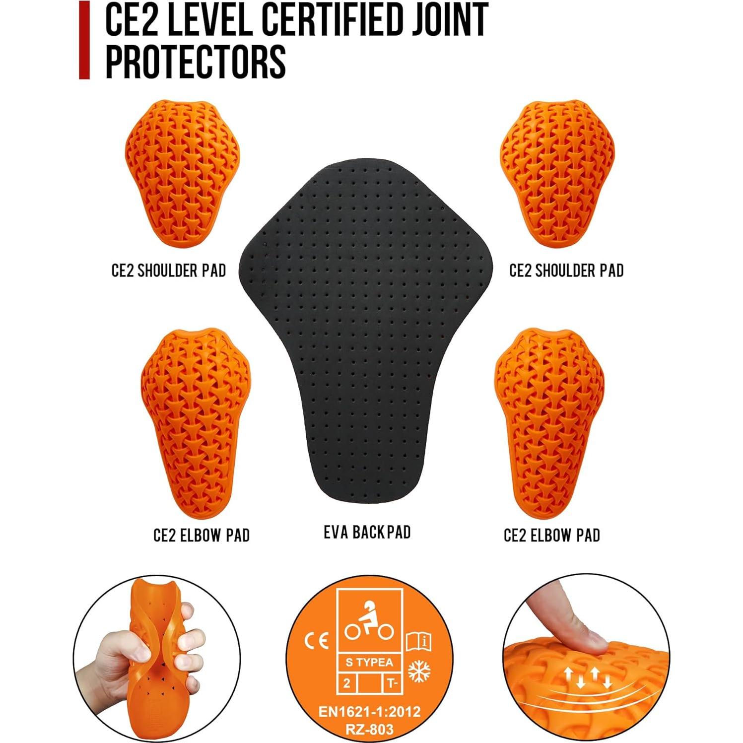 Chaqueta de Motocicleta BORLENI Jk008 Denim Transpirable CE Negra