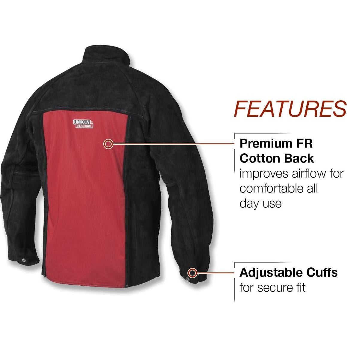 Chaqueta de Soldadura de Cuero Lincoln Electric K2989-XXXL
