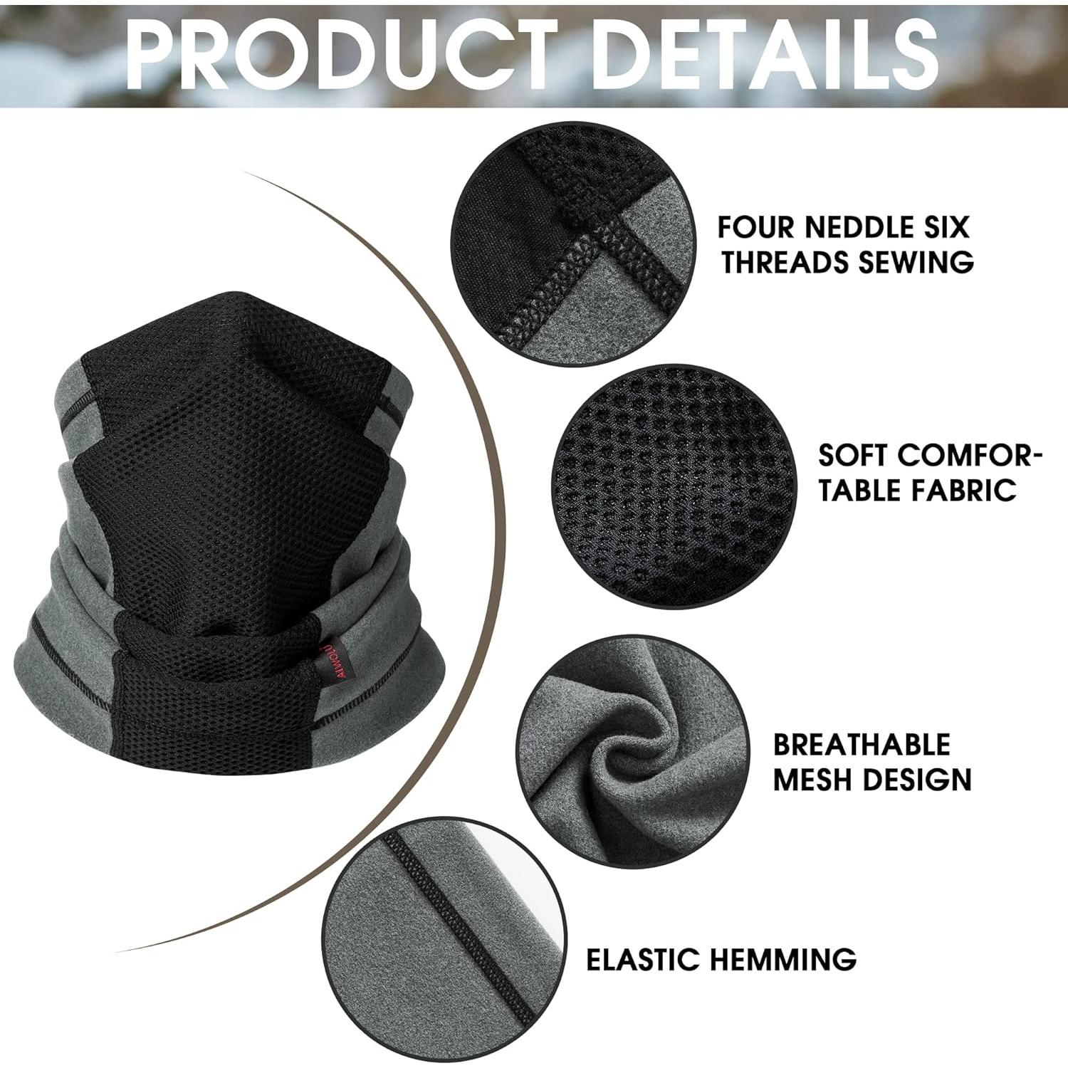 Calentador de Cuello AIWOLU Windproof Polar para Climas Fríos