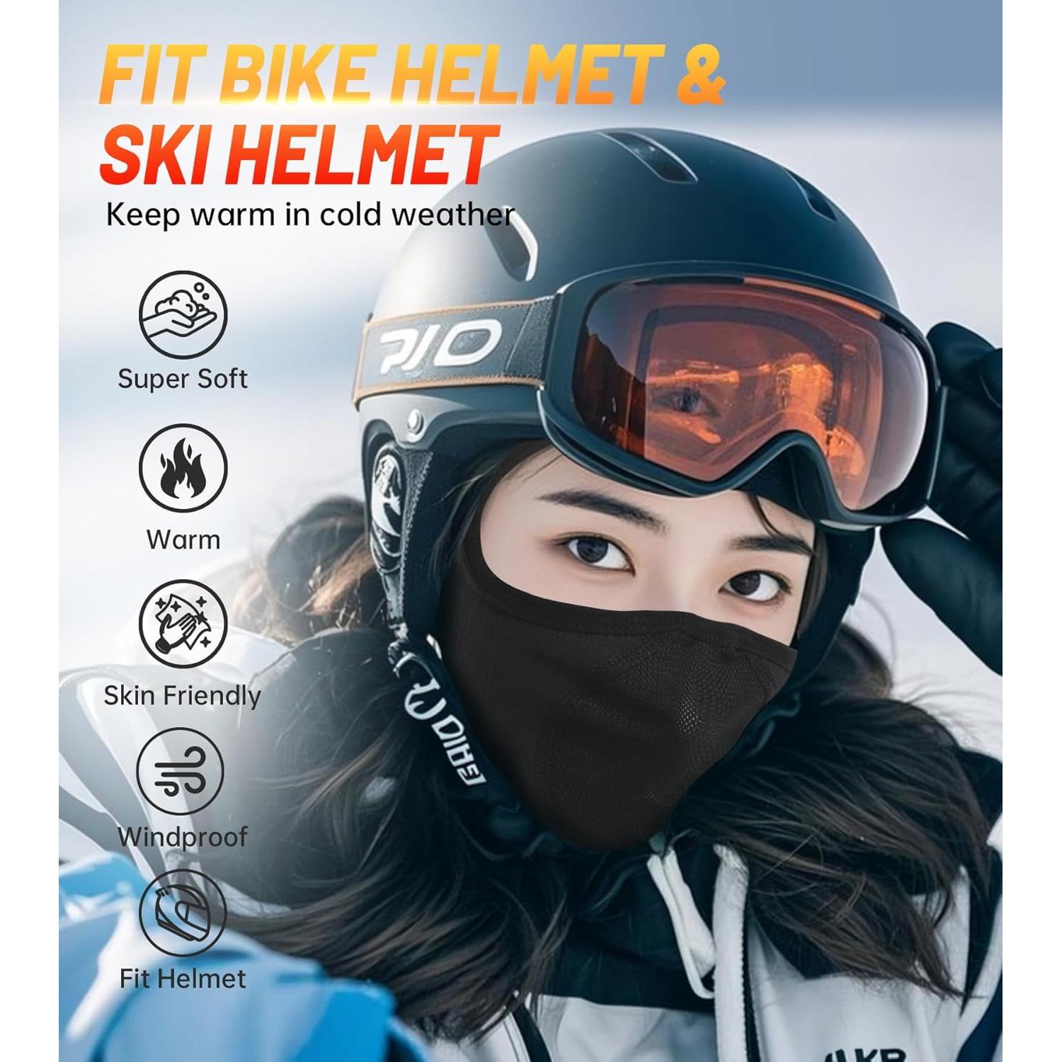 Kewig Balaclava Térmica para Esquí y Ciclismo - Negro