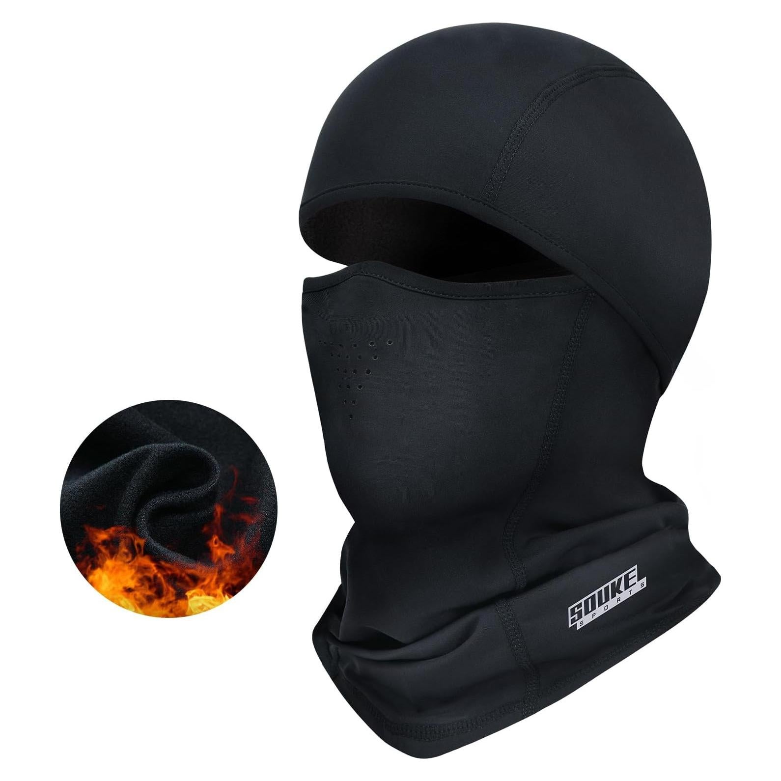 Máscara Balaclava Unisex Souke Sports Negra Invierno