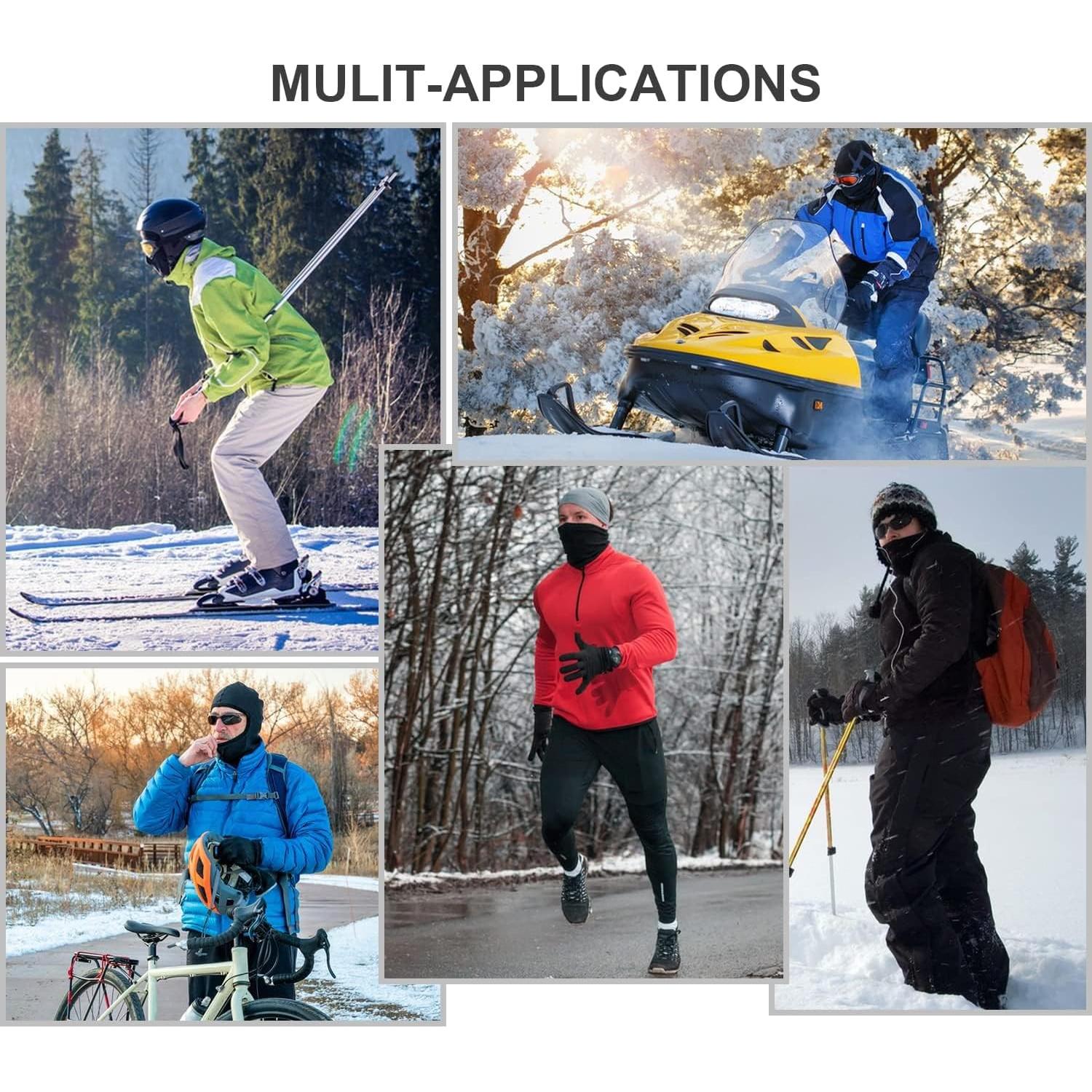 Máscara Balaclava Unisex Souke Sports Negra Invierno