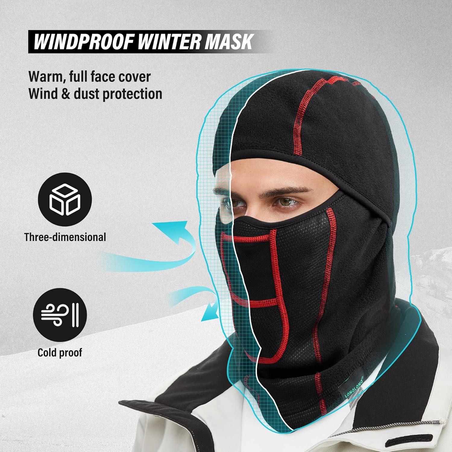 Máscara Balaclava Invierno LONGLONG a Prueba de Viento Talla Única