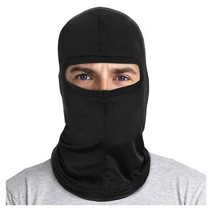 Mascarilla Balaclava de Seda Negra Unisex - Protección UV y Frío
