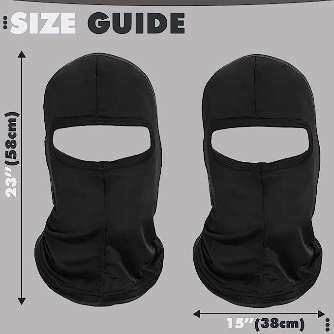 Mascarilla Balaclava de Seda Negra Unisex - Protección UV y Frío
