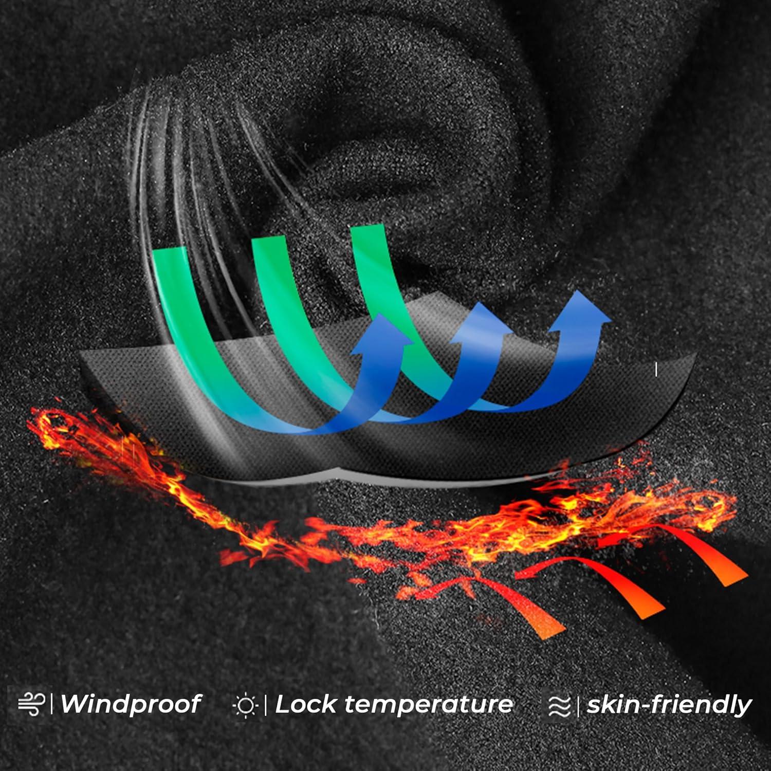 Máscara Balaclava Térmica Voofly para Invierno - Unisex, Negro