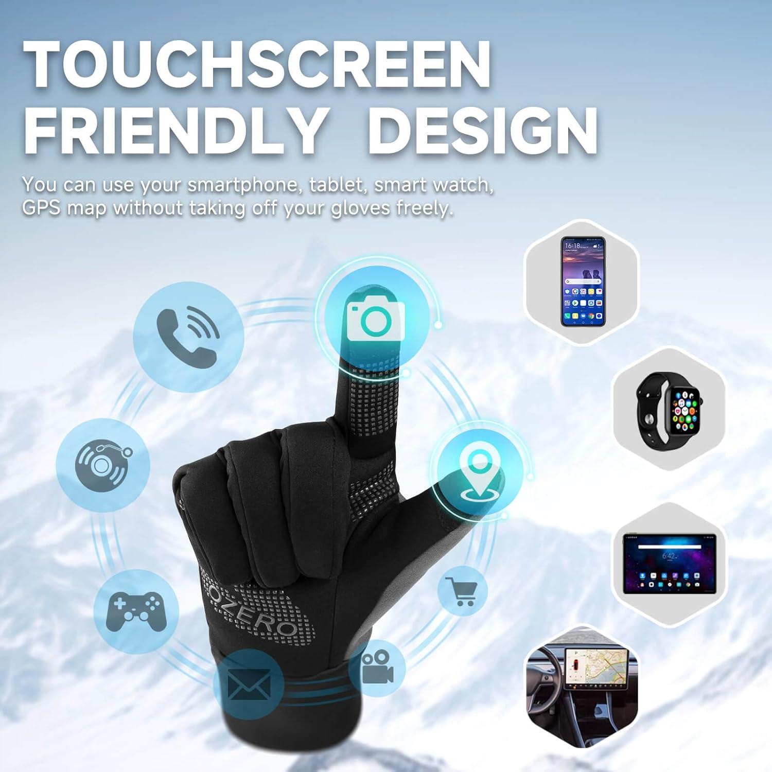 Conjunto Guantes y Balaclava Invierno OZERO - Antideslizantes Táctiles