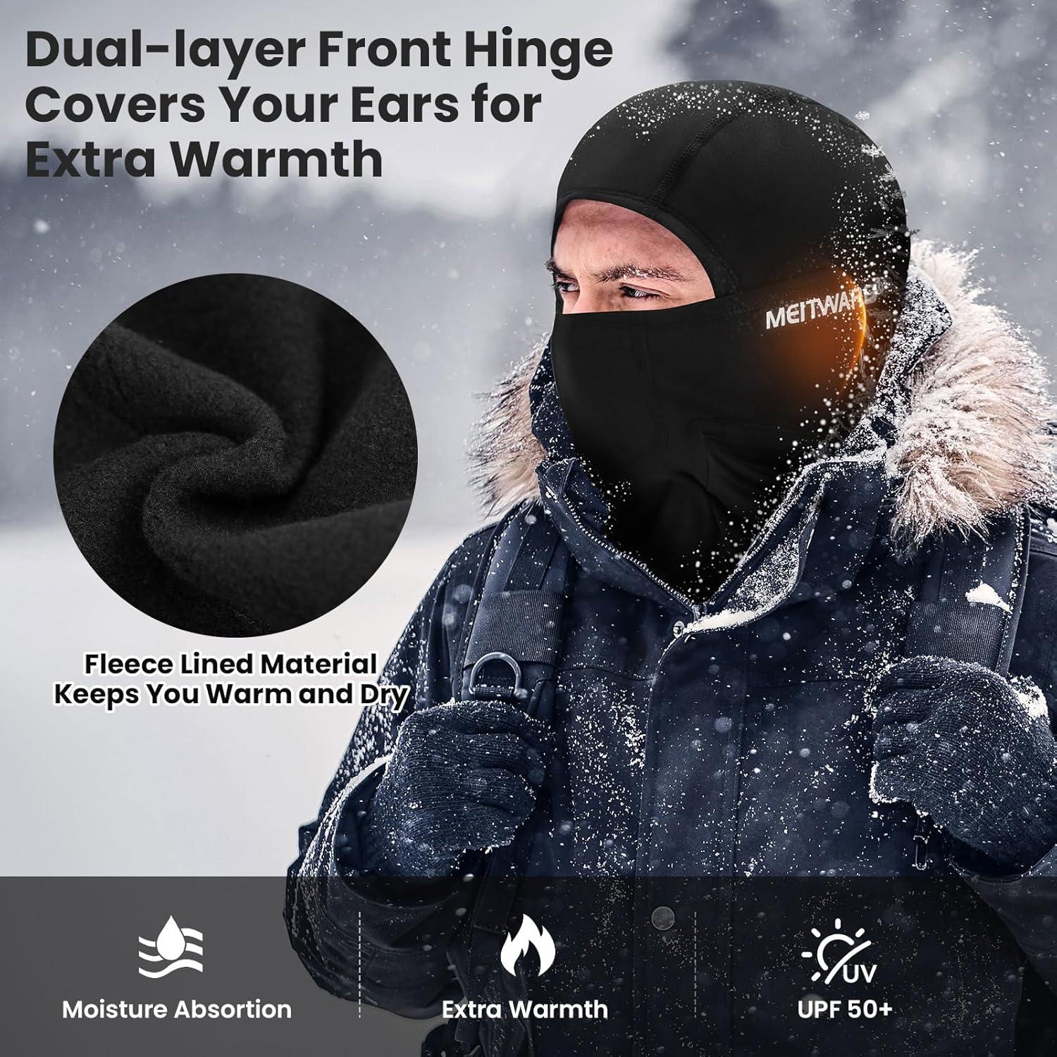 Máscara Balaclava Meitward para Esquí y Motocicleta - Negro